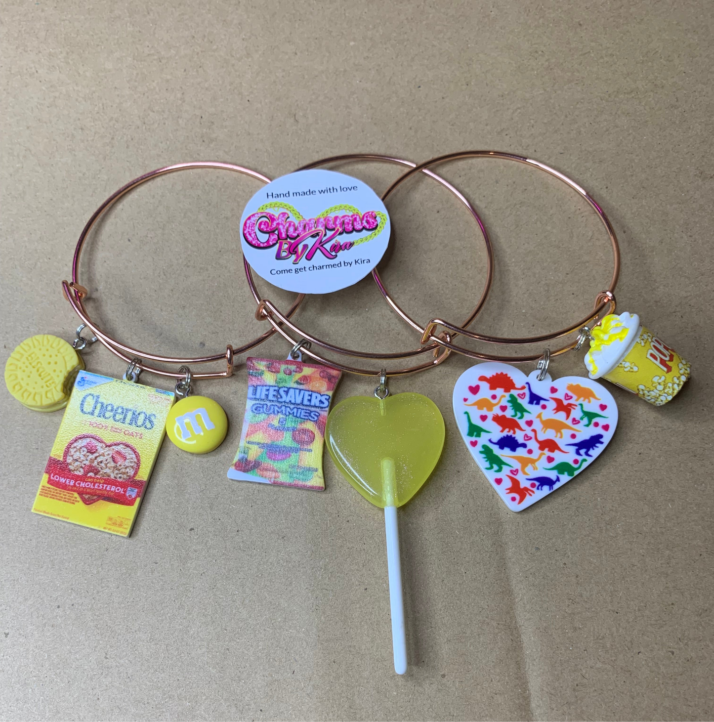 💛Charm bangles💙