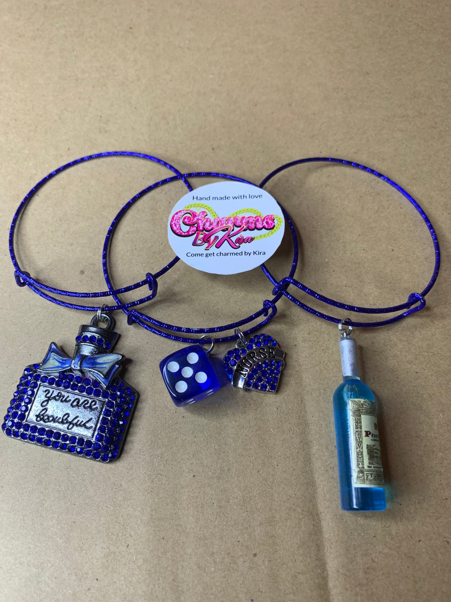 💙Charm bangles💙