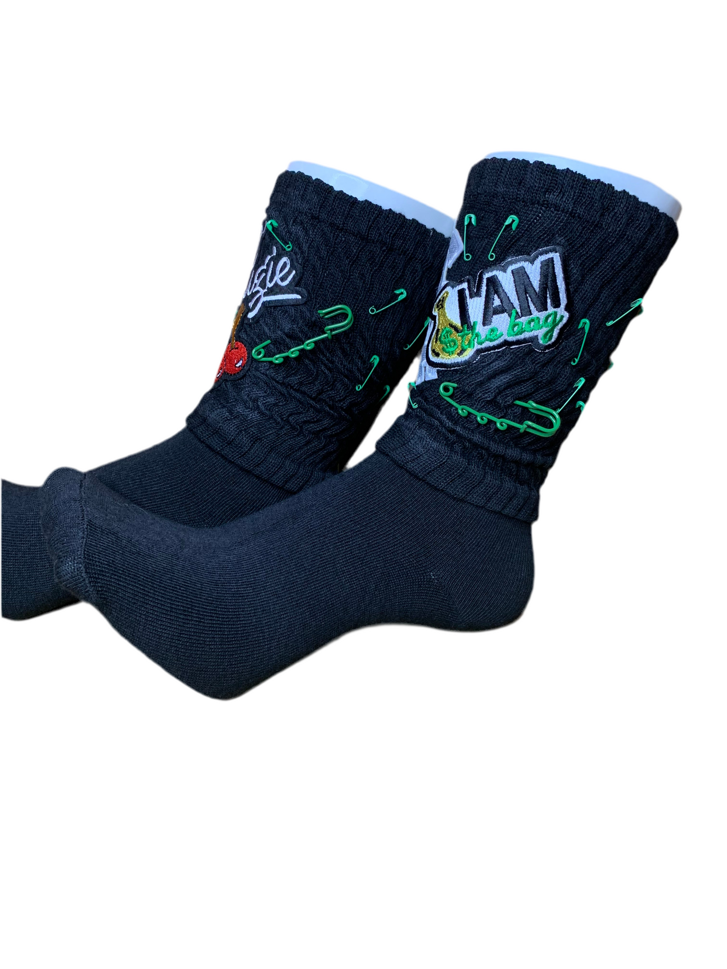 🖤💚Slouch socks🧦 & SnapBack trucker hat🧢set💚🖤