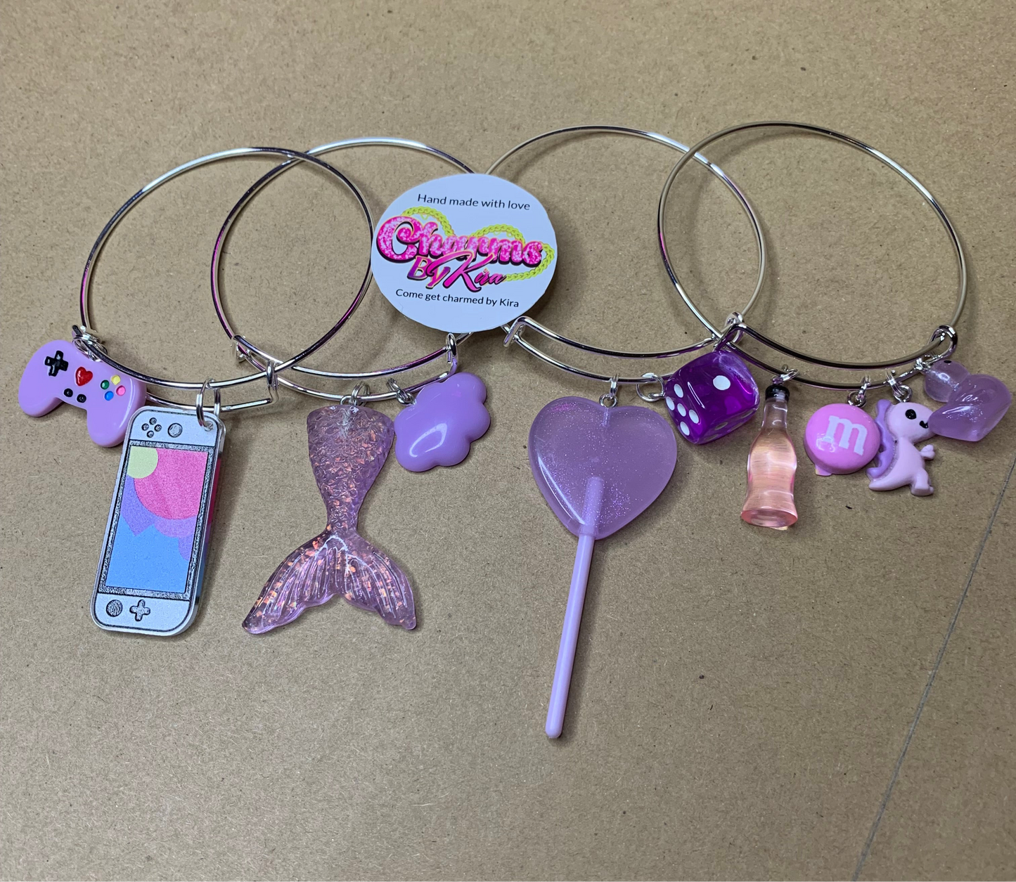 💜Charm bangles💜