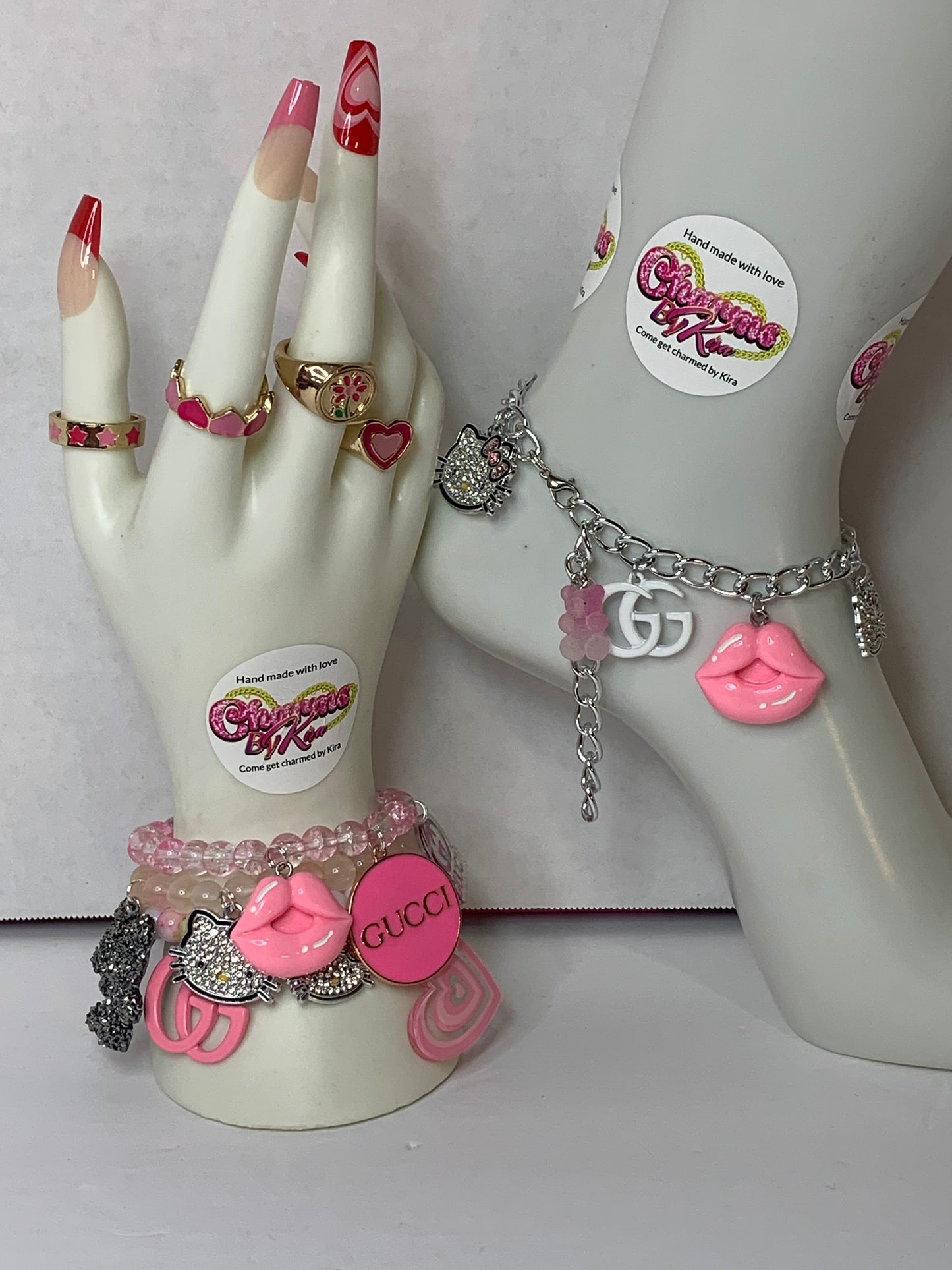 🩷Beaded bracelet & anklet set🩷