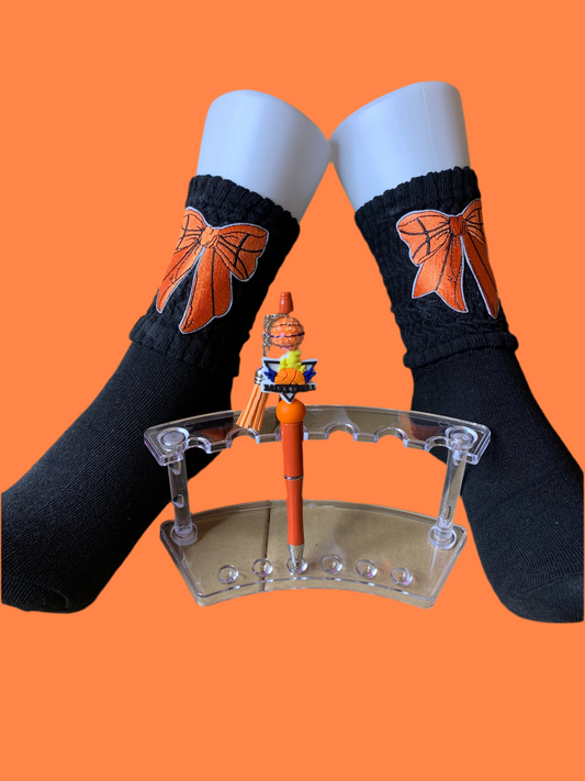 🏀kids/teens Slouch socks🧦& beaded & charmed ink pen✍️set