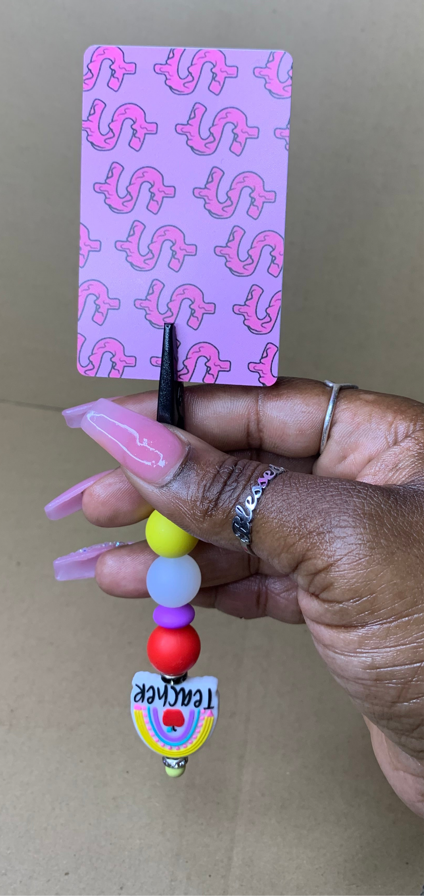 💅🏽Beaded & charmed🏧card💳 grabber