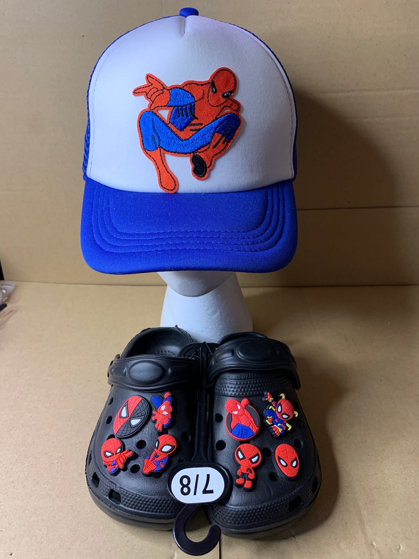 💙🖤❤️Toddler SnapBack trucker hat🧢&clogs set💙🖤❤️