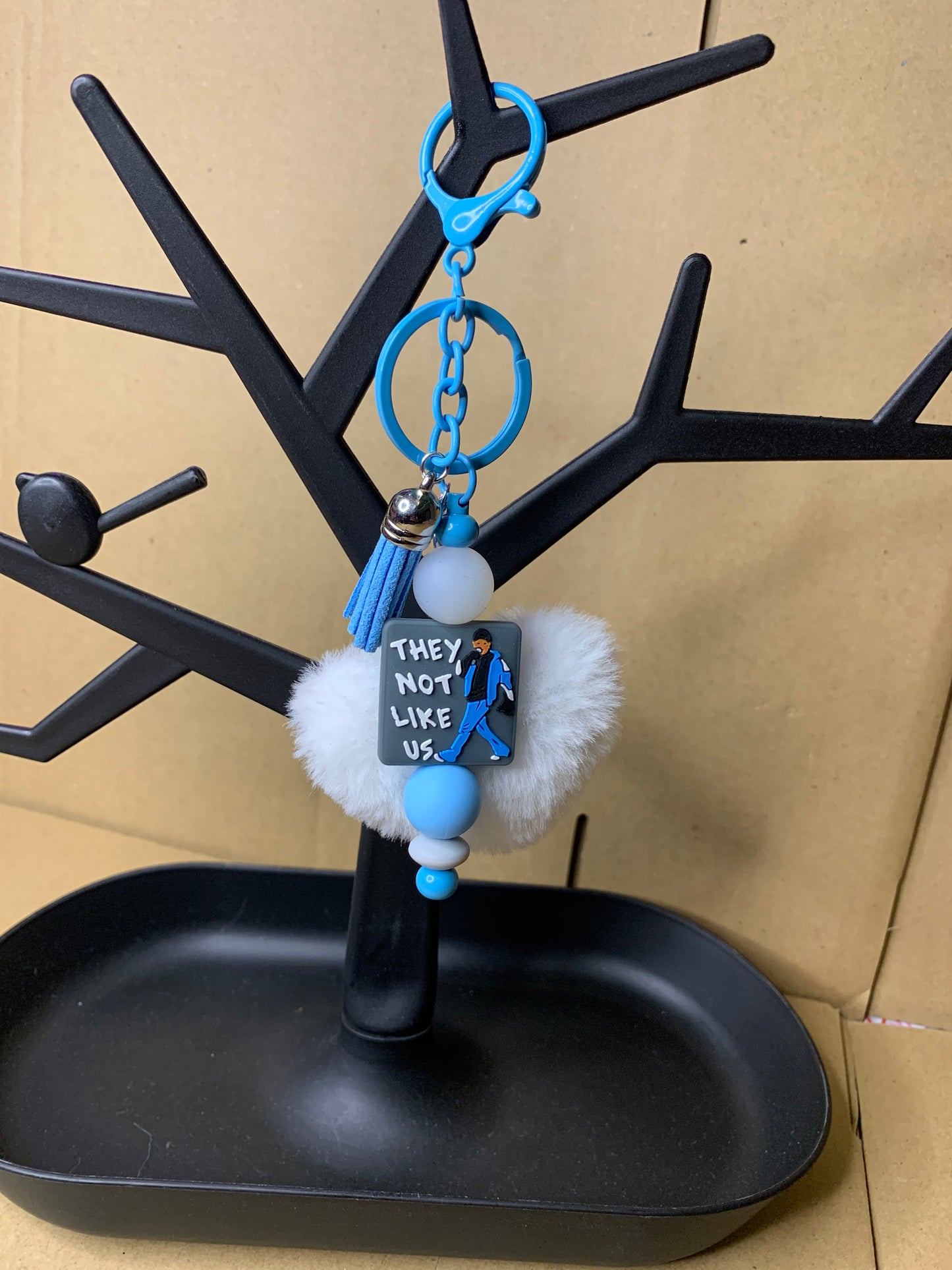 🩵Beaded & charmed keychain🔑