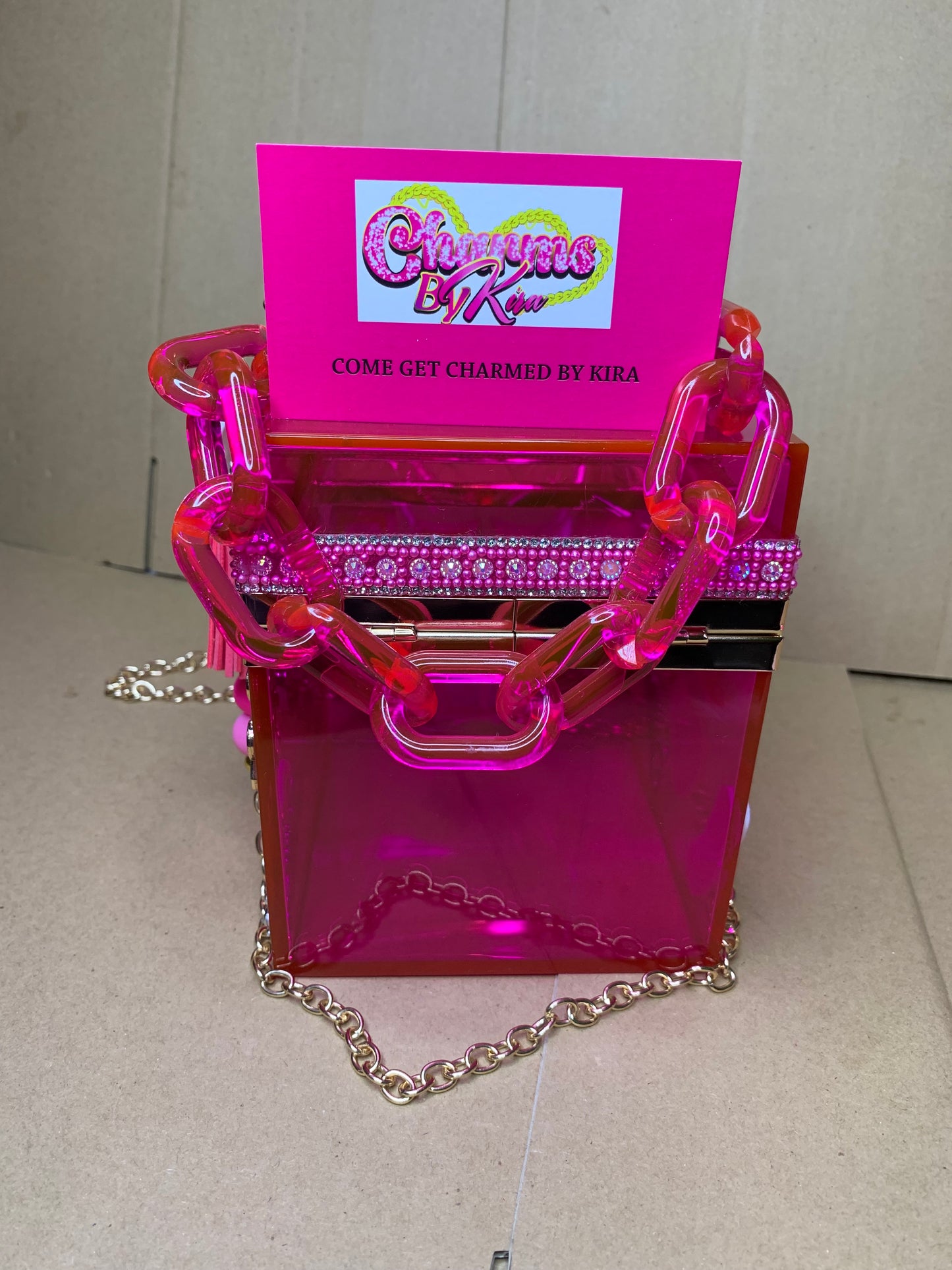 💞Acrylic cube purse & slouch socks 💞