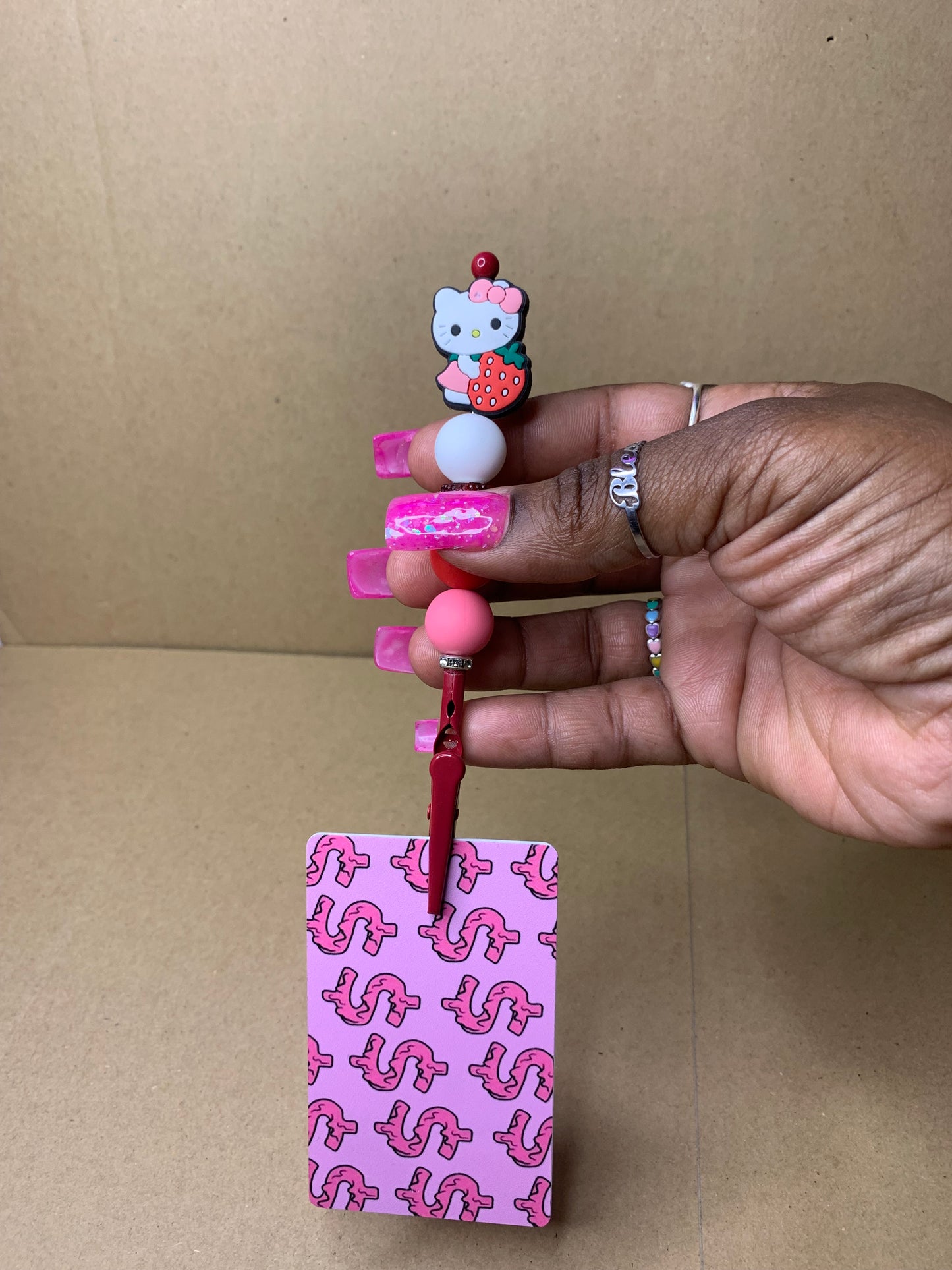 ❤️Beaded & charmed ATM 🏧 card 💳 grabber