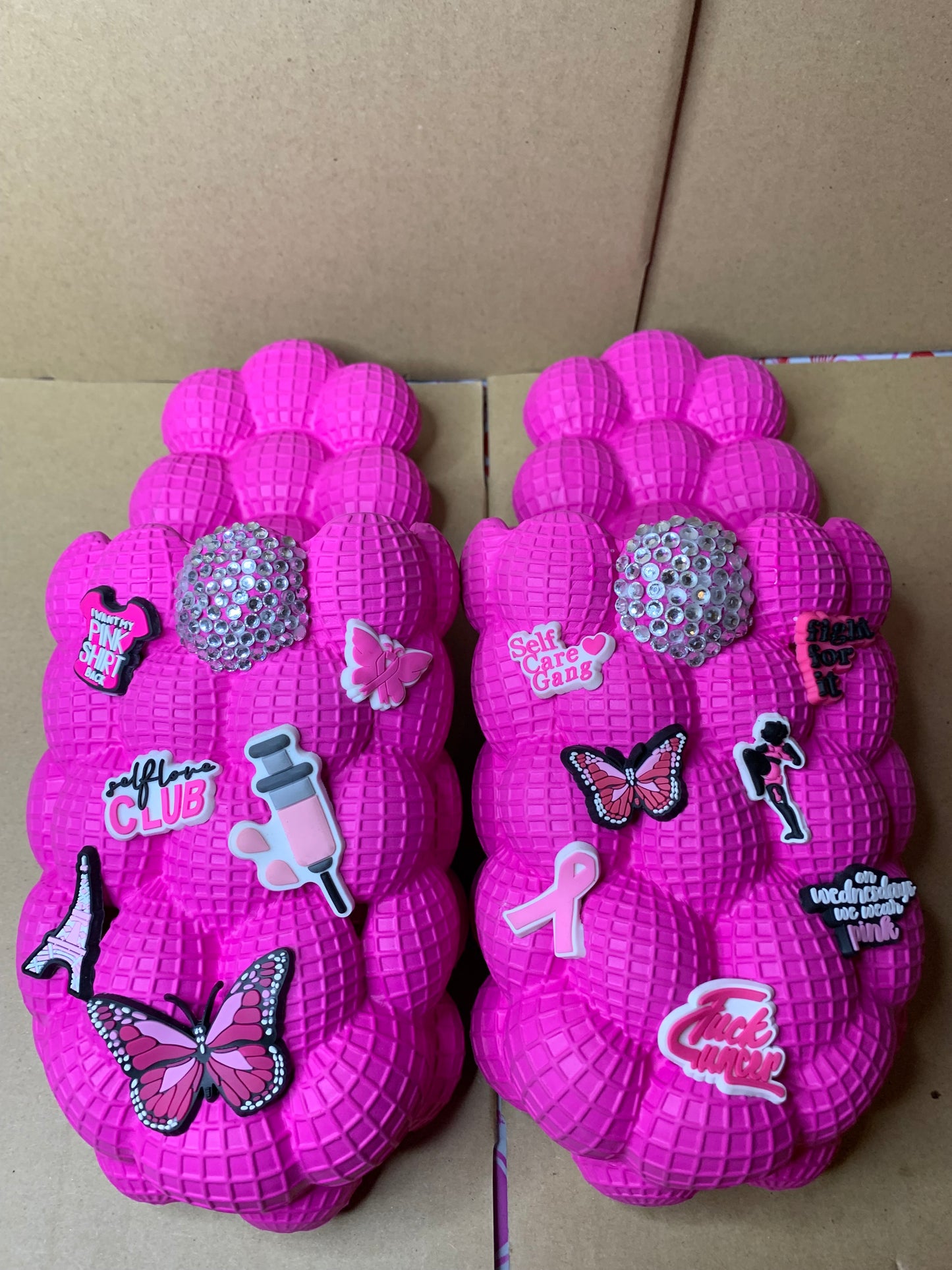 🩷Bubble slides & croc purse👜set🩷