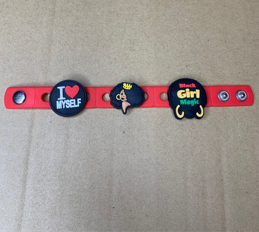 ❤️Kids silicone snap charm braclet❤️