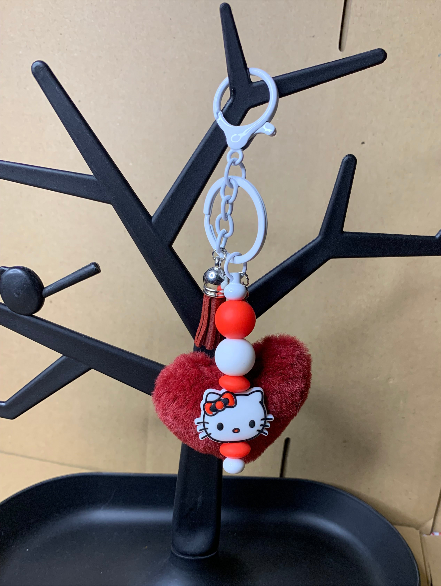 ❤️Beaded & charmed keychain