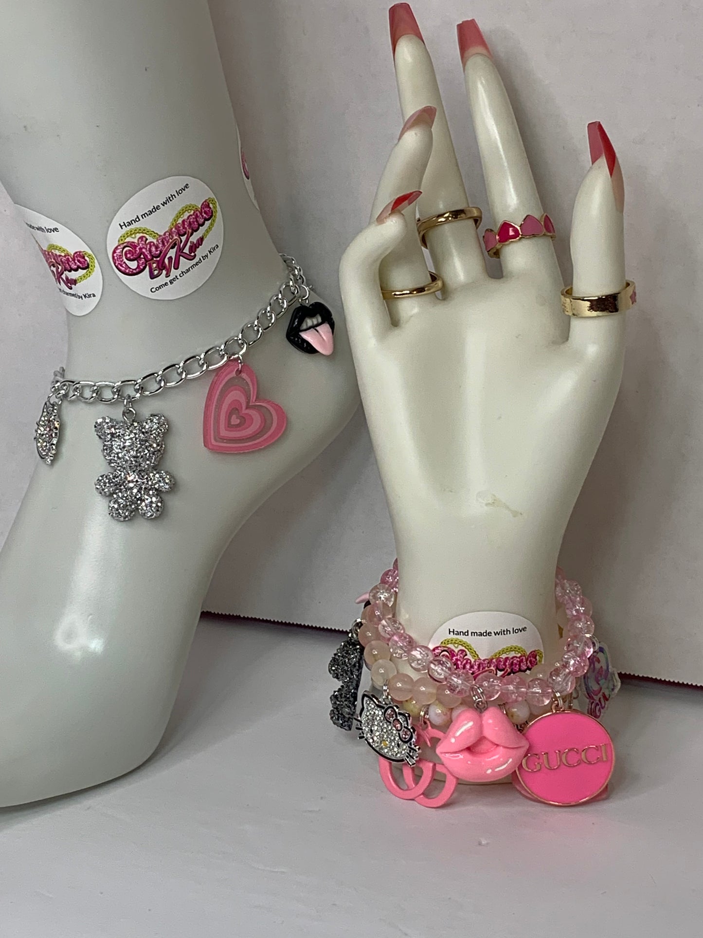 🩷Beaded bracelet & anklet set🩷