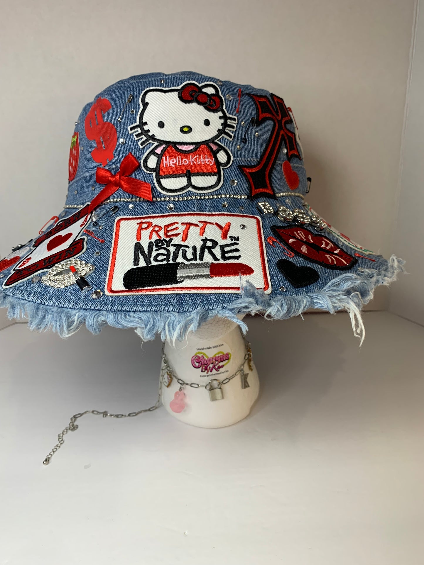 ❤️Super junky bucket hat🎩blue Jean🩵