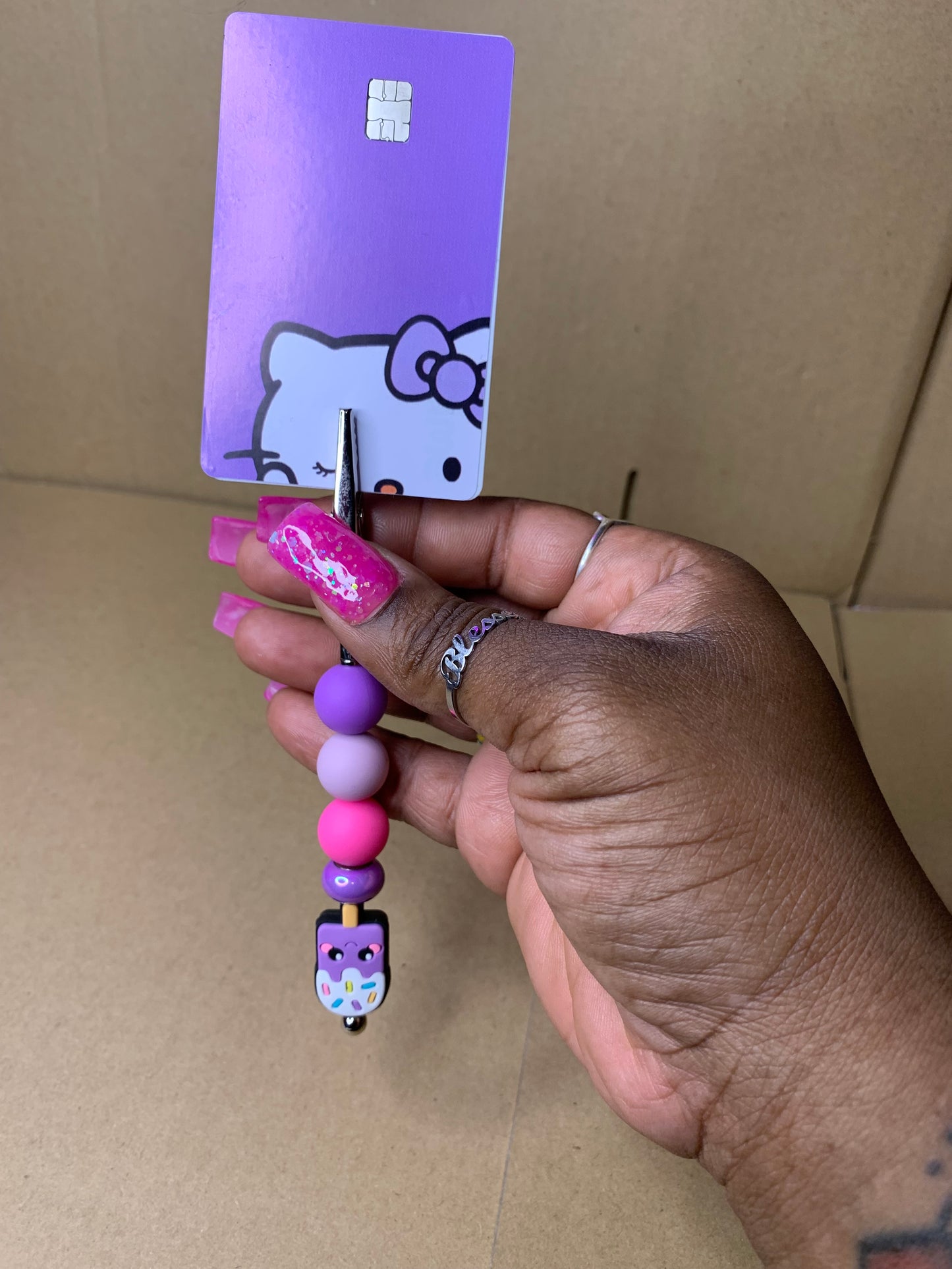 💅🏽Beaded & charmed ATM 🏧 card 💳 grabber