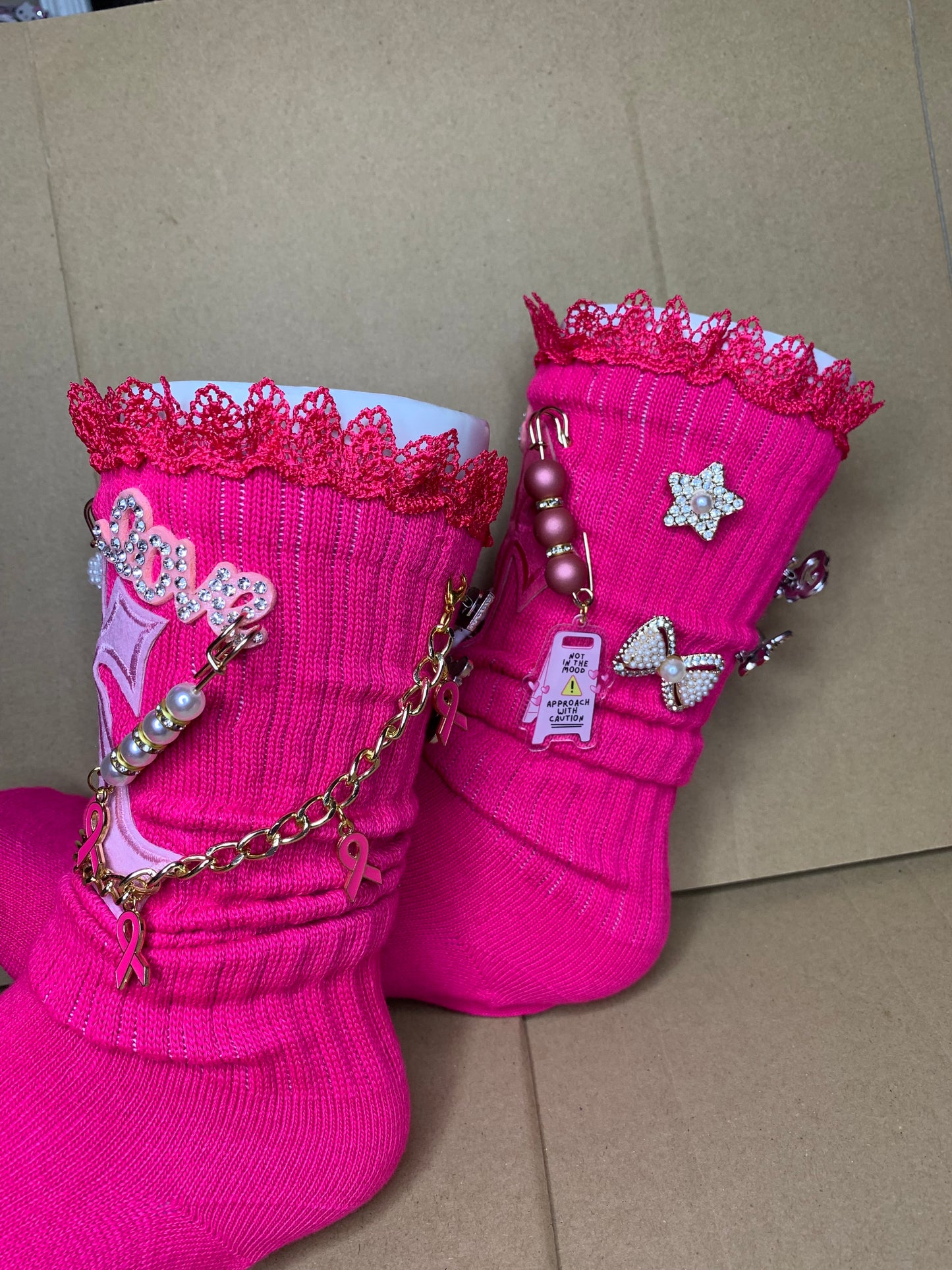 💞Acrylic cube purse & slouch socks 💞