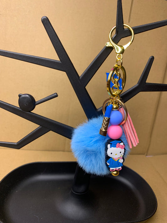 🩵Beaded & charmed keychain🔑