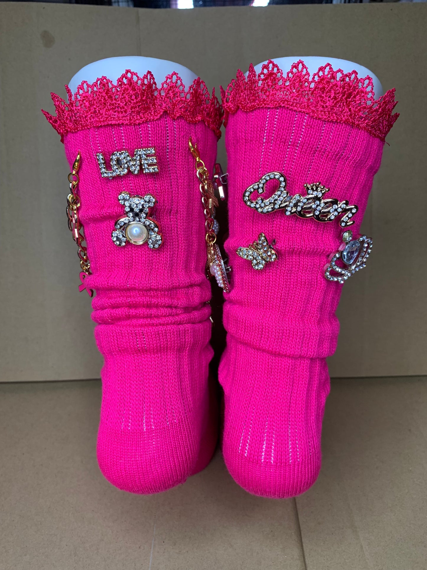 💞Acrylic cube purse & slouch socks 💞