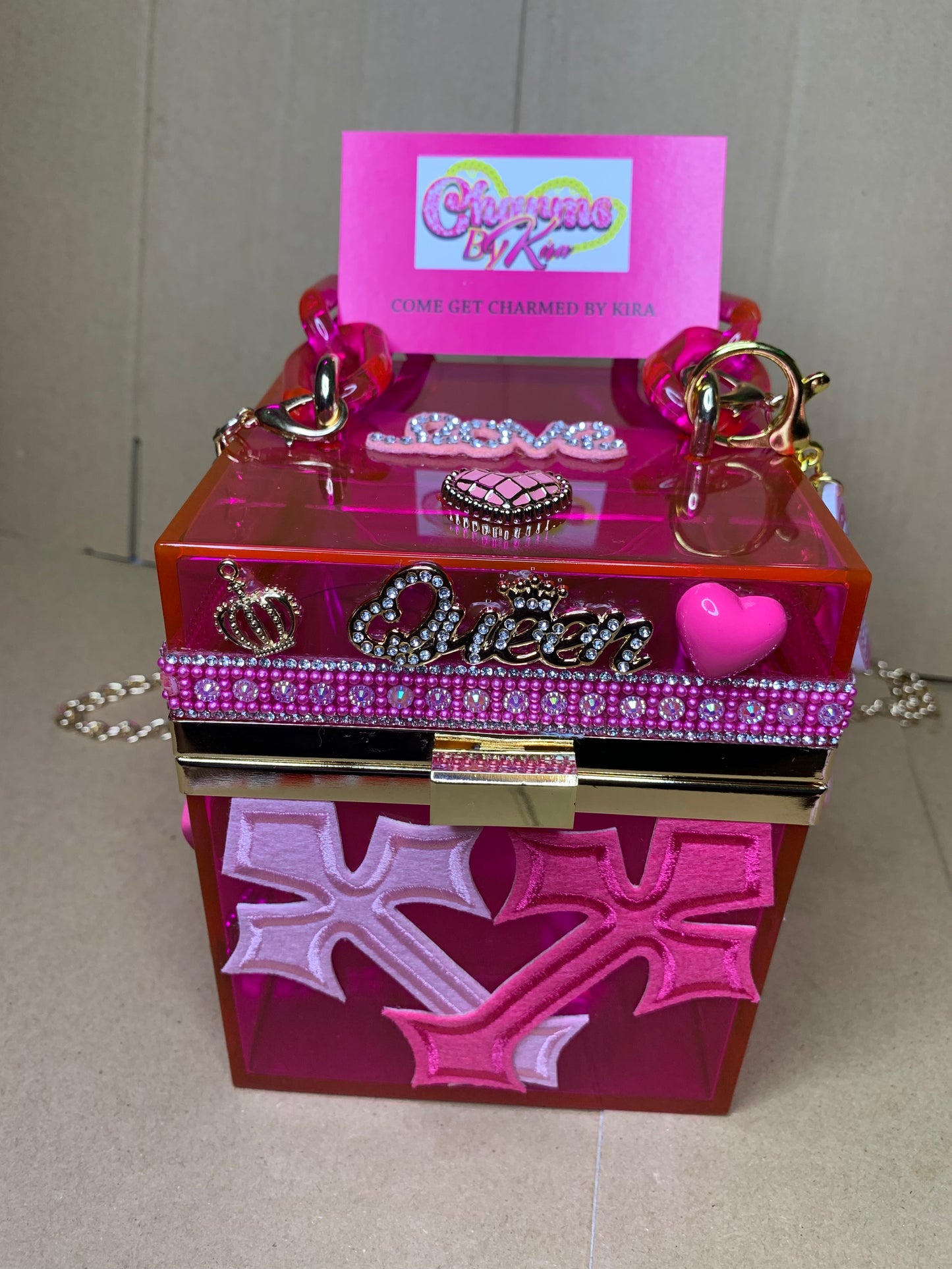 💞Acrylic cube purse & slouch socks 💞