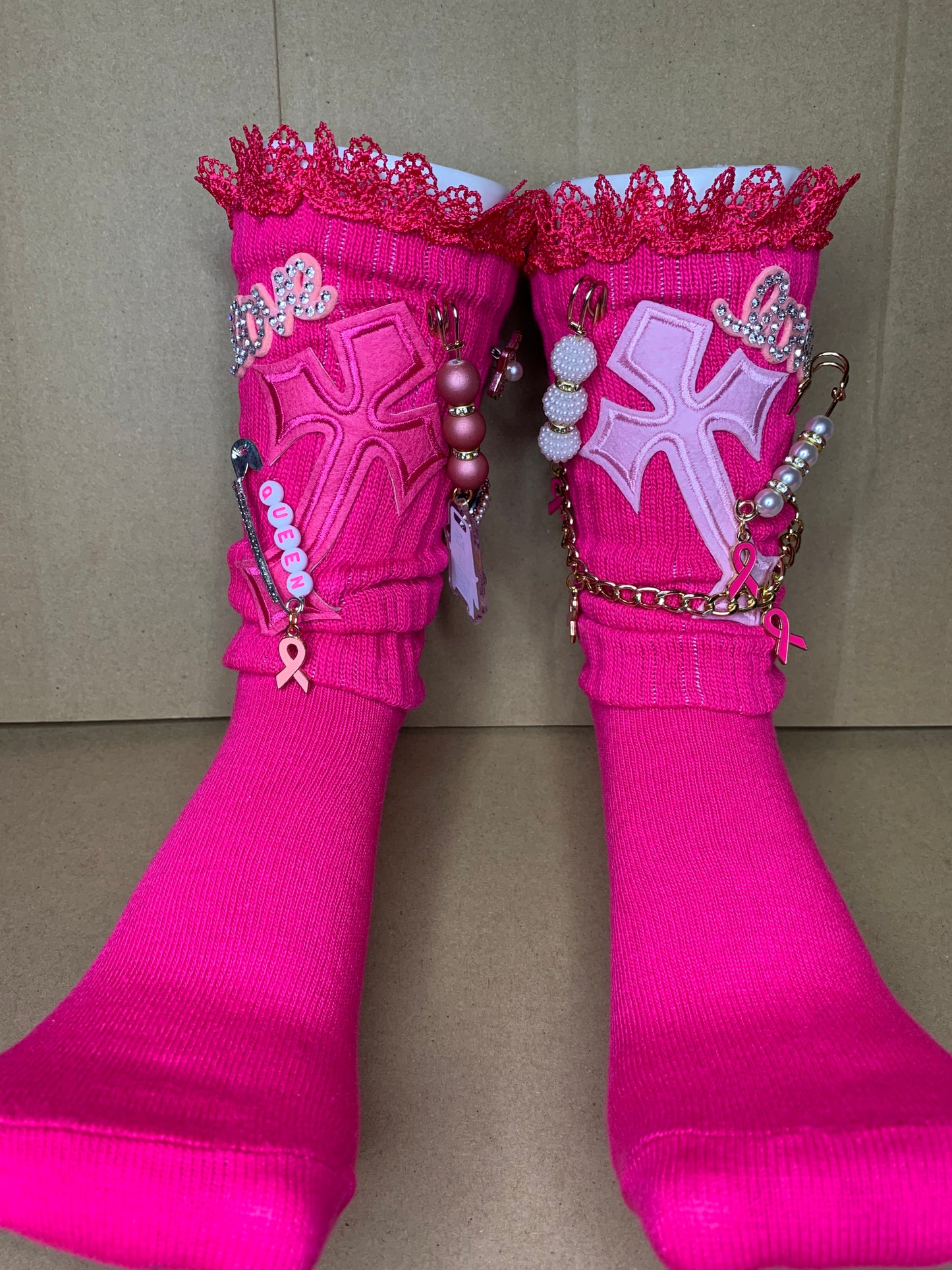 💞Acrylic cube purse & slouch socks 💞