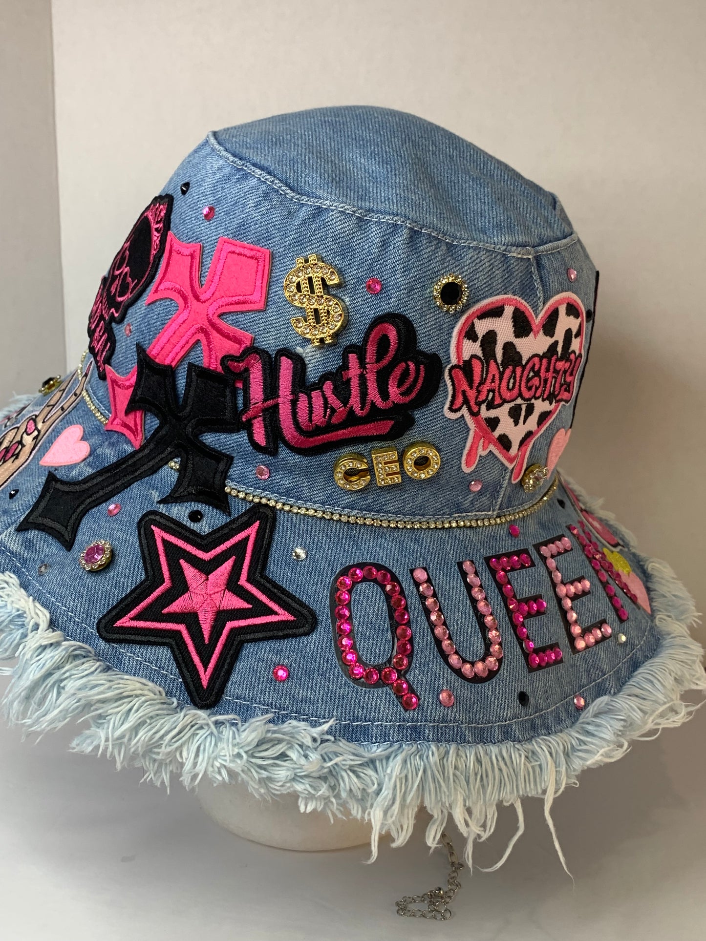 🩷Super junky bucket hat & clogs set🎩blue Jean🩵