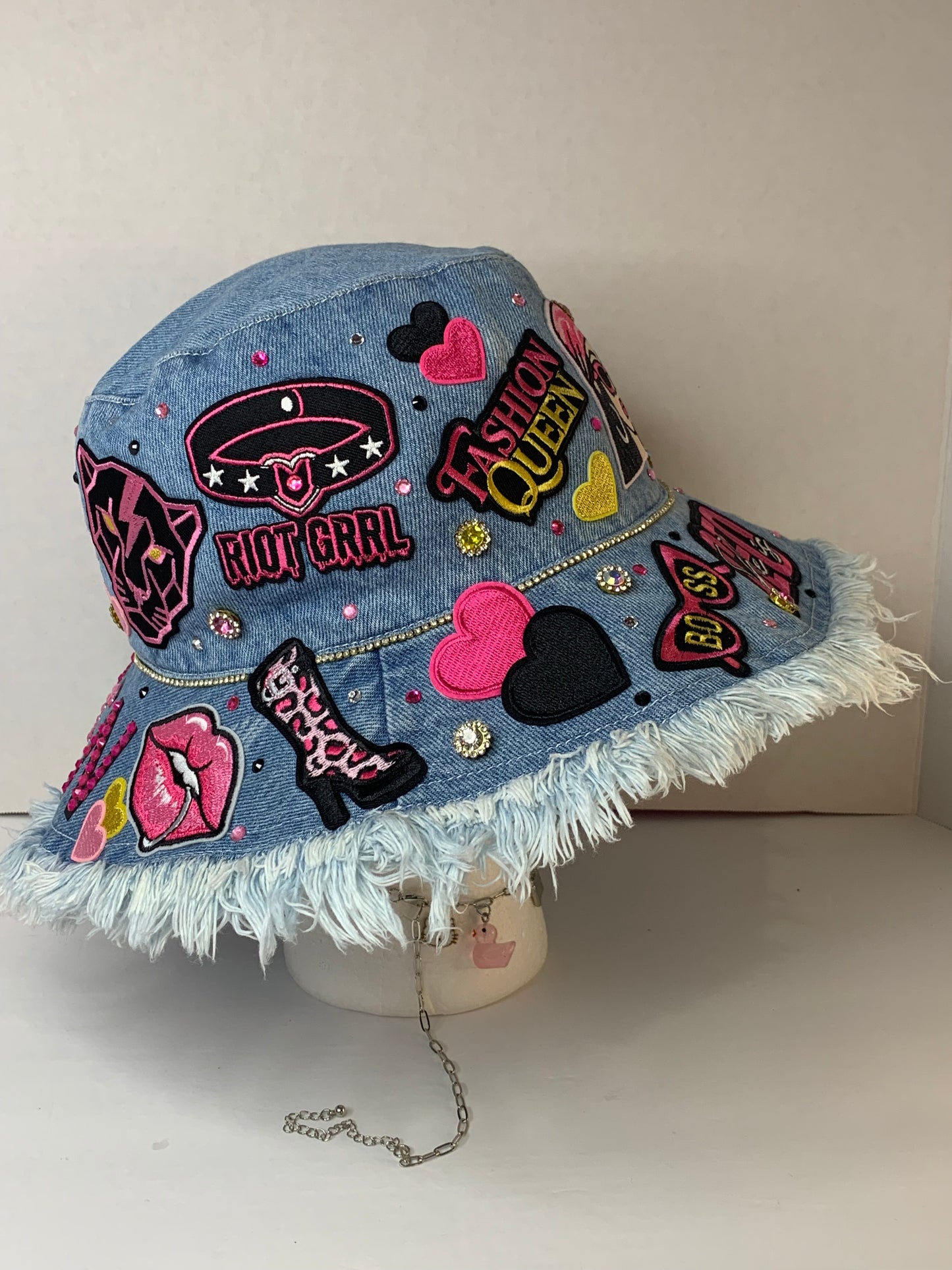 🩷Super junky bucket hat & clogs set🎩blue Jean🩵