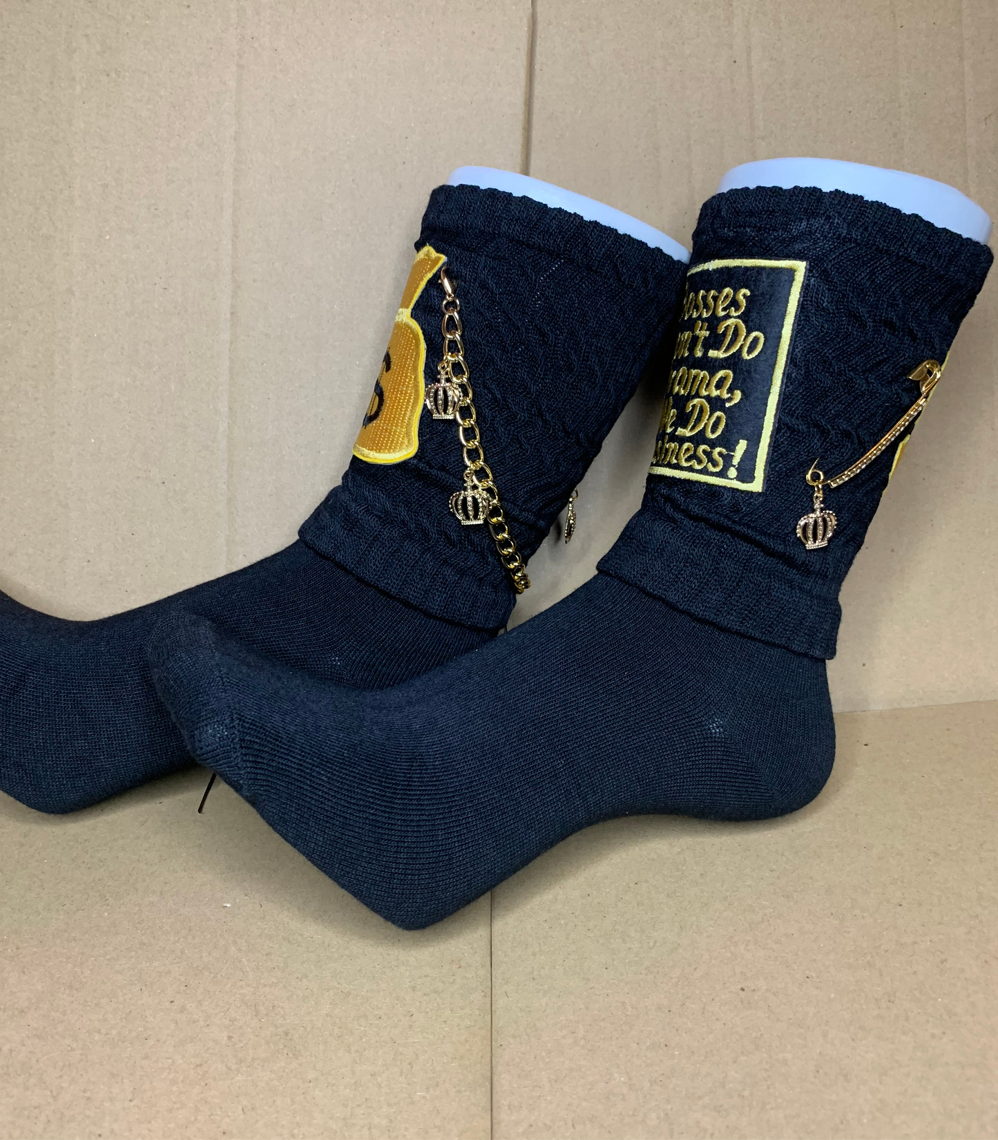 🖤Slouch socks🧦& SnapBack trucker hat🧢set