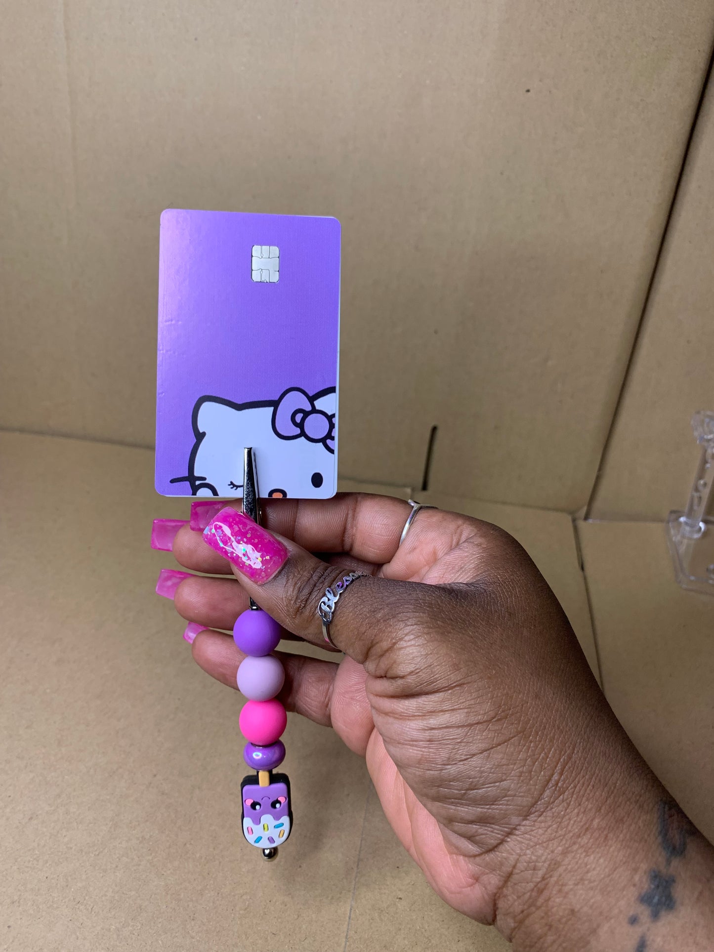 💅🏽Beaded & charmed ATM 🏧 card 💳 grabber