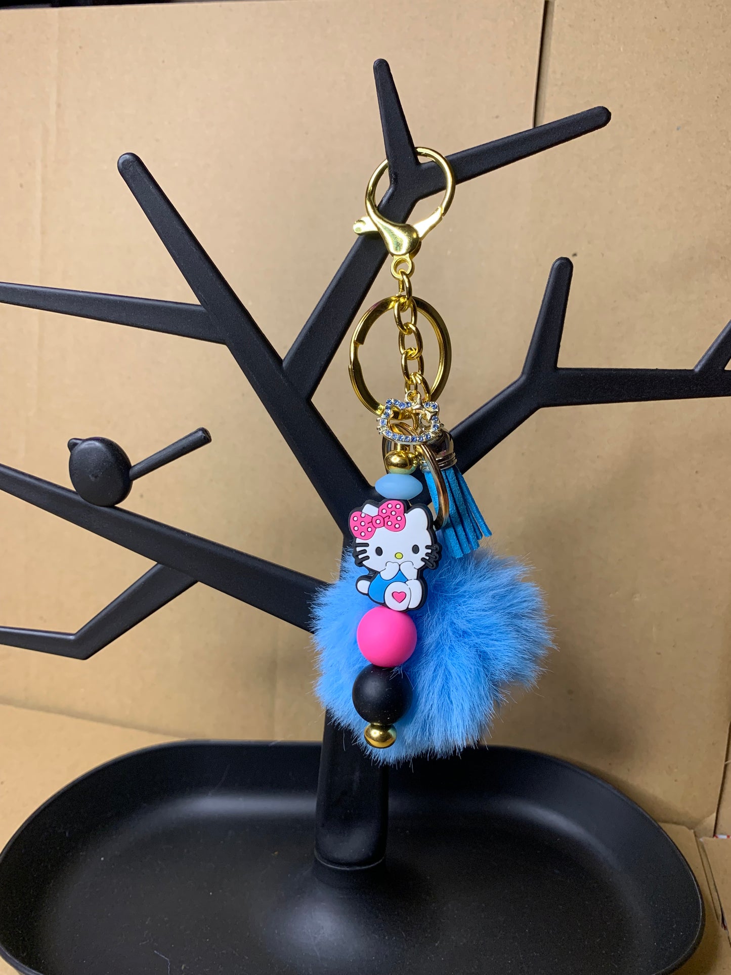 🩷Beaded & charmed keychain🔑