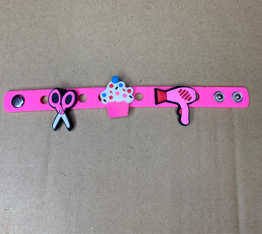 💕Kids silicone snap charm braclet💕