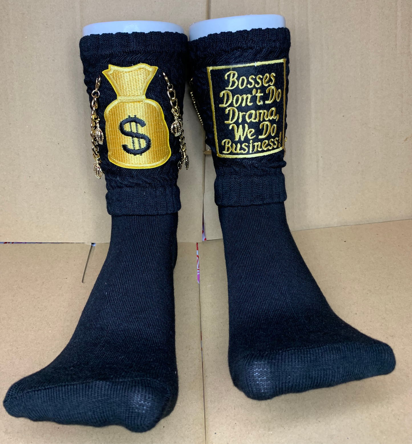 🖤Slouch socks🧦& SnapBack trucker hat🧢set