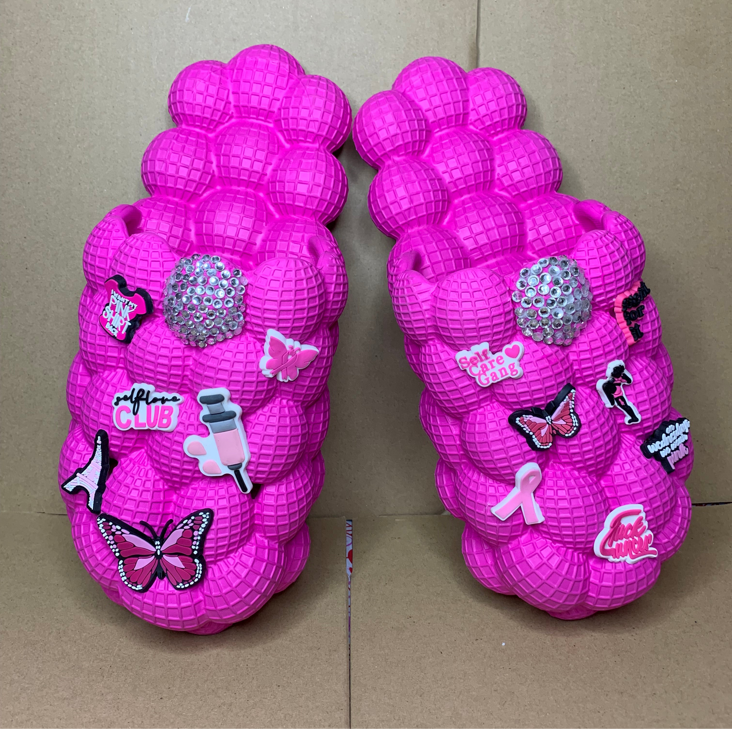 🩷Bubble slides & croc purse👜set🩷