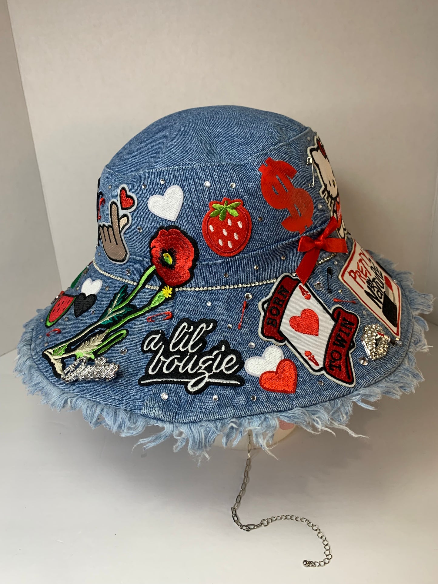 ❤️Super junky bucket hat🎩blue Jean🩵