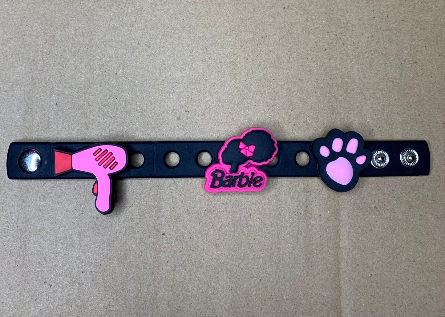 🩷Kids silicone snap charm braclet🩷