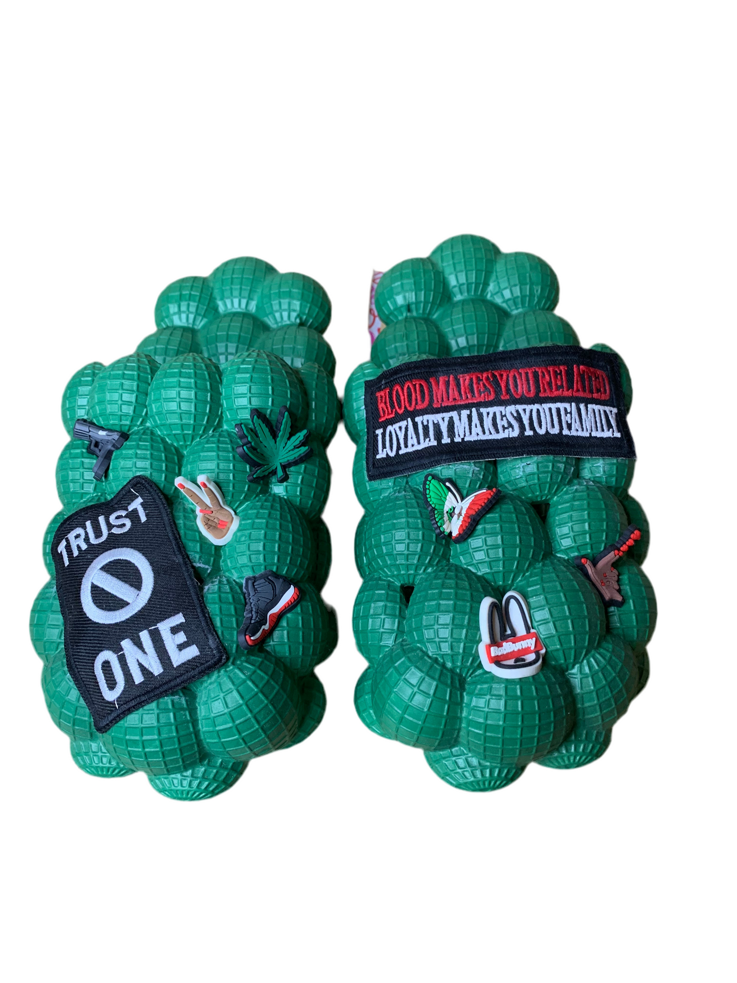 🖤Bubble slides & bucket hat🎩set❤️