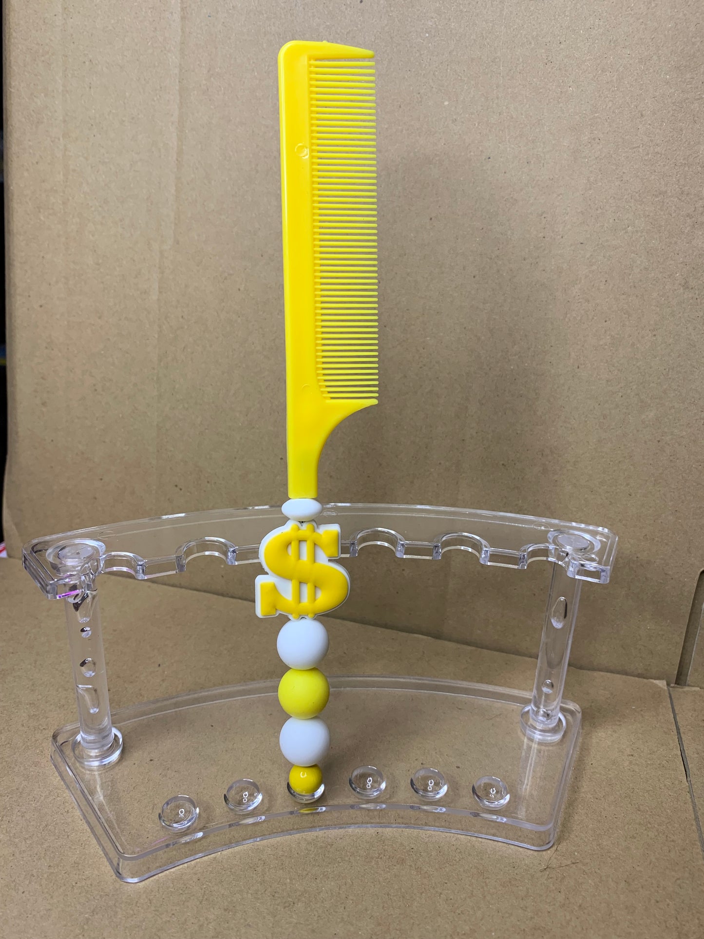 💛Beaded & charmed hair comb🪮