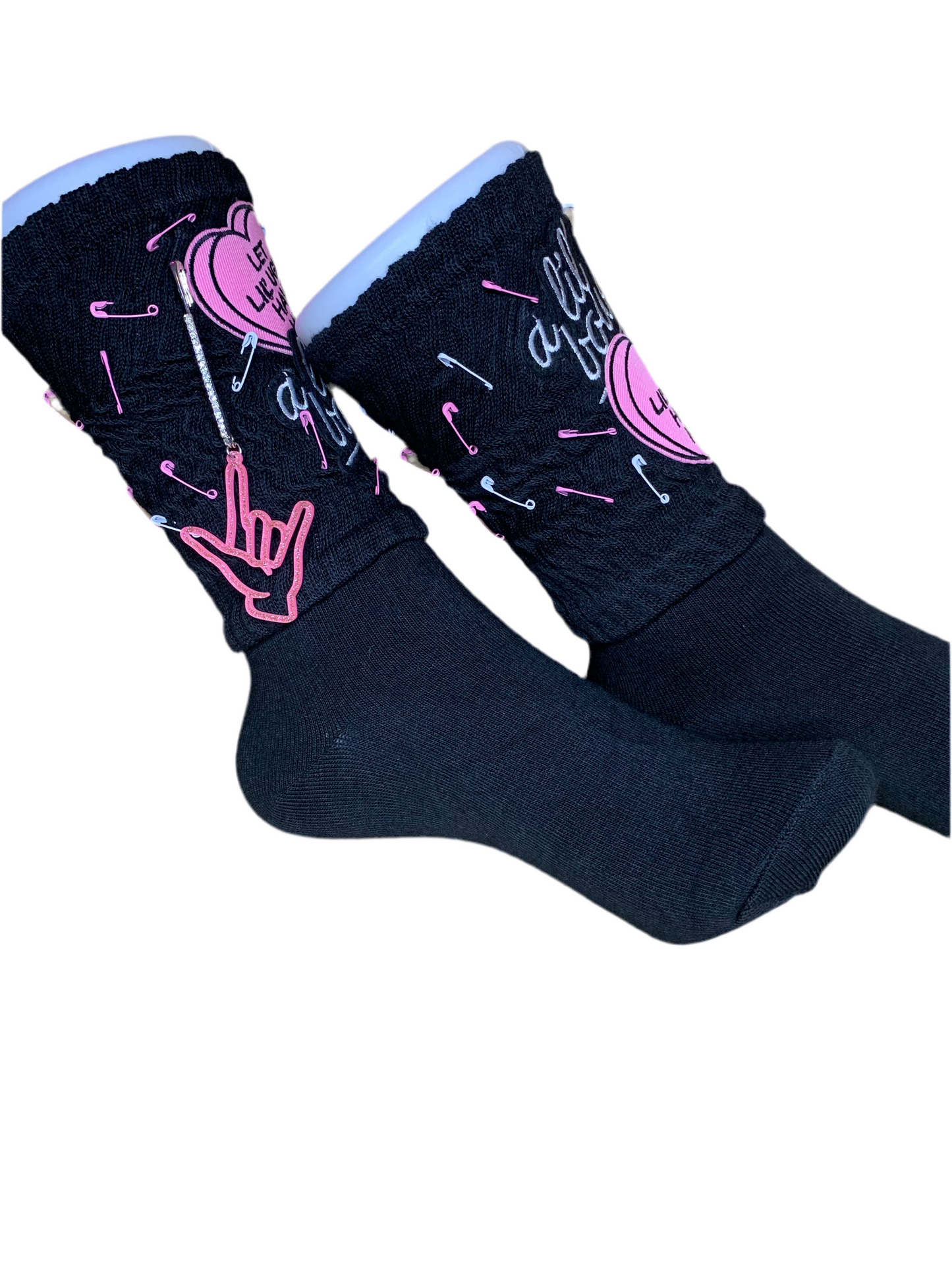 🩷🖤Slouch socks🧦& SnapBack trucker hat🧢set🖤🩷