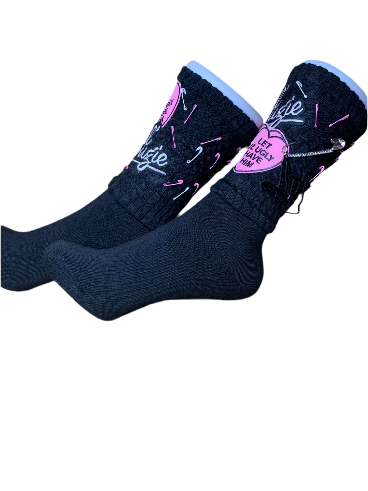 🩷🖤Slouch socks🧦& SnapBack trucker hat🧢set🖤🩷