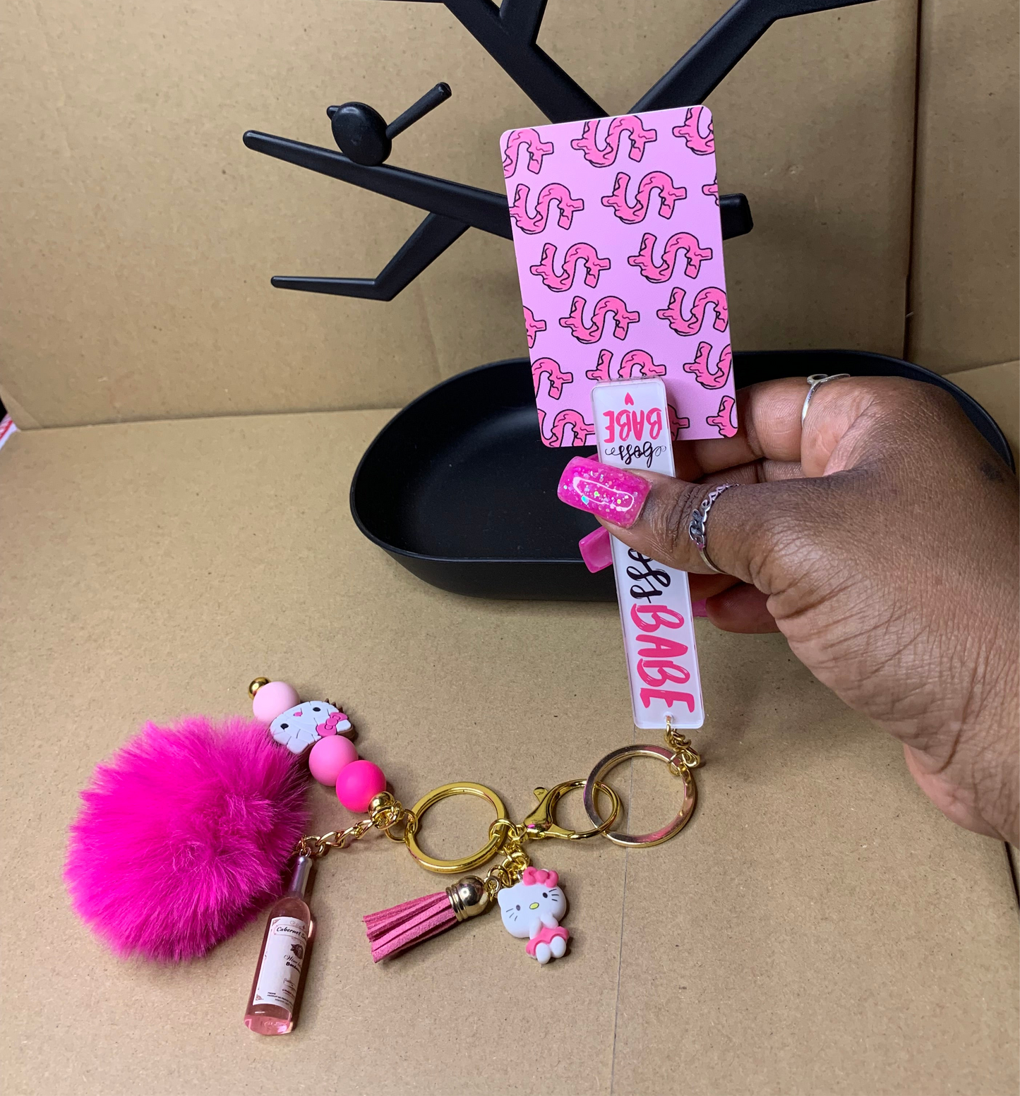 💅🏽Keychain🔑with 🏧 card💳grabber