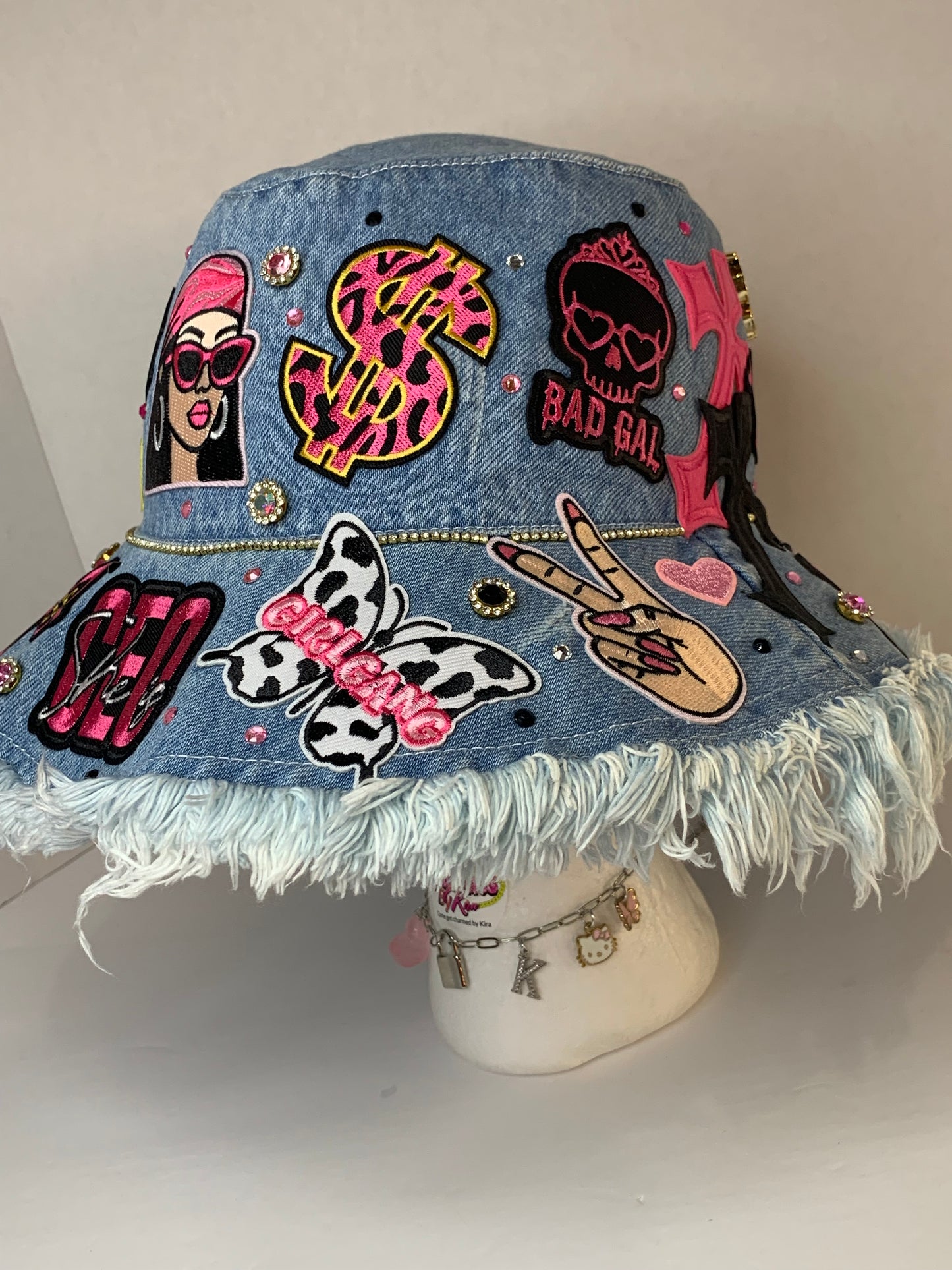 🩷Super junky bucket hat & clogs set🎩blue Jean🩵