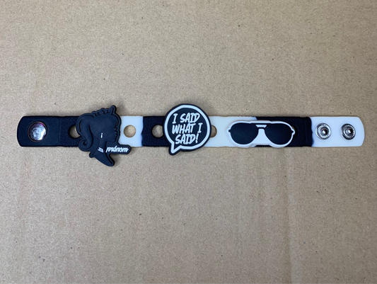 🖤Kids silicone snap charm braclet🖤