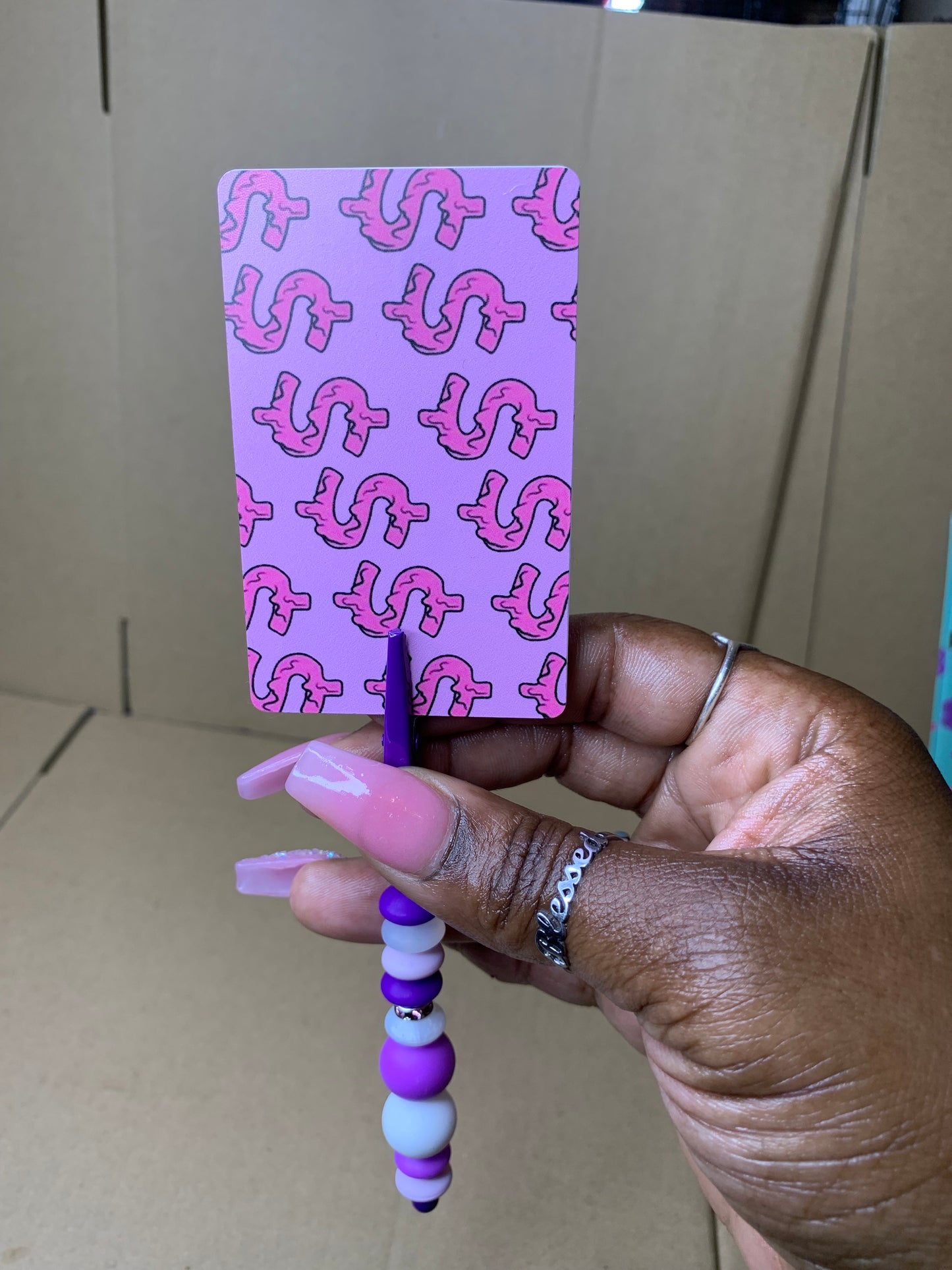 💅🏽Beaded & charmed🏧card💳 grabber