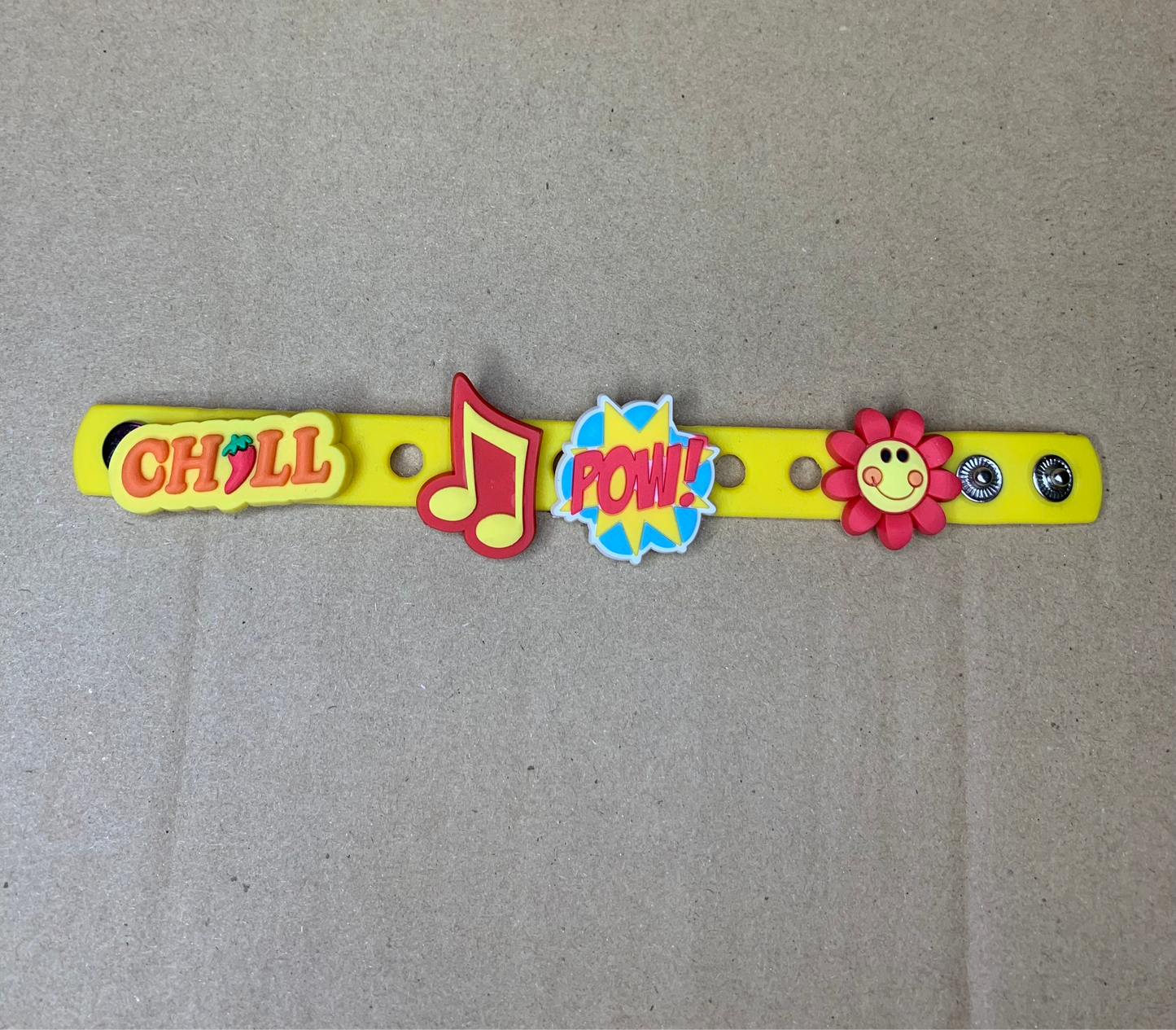 ❤️Kids silicone snap charm bracelet❤️