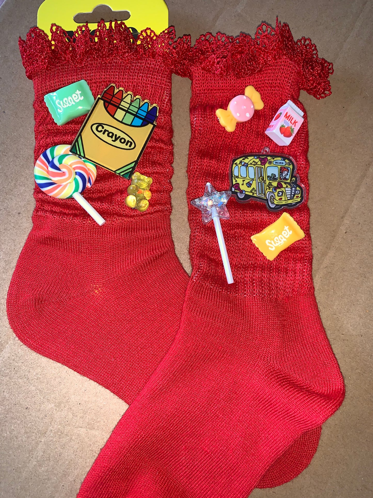 ❤️Kids charmed slouch socks🧦