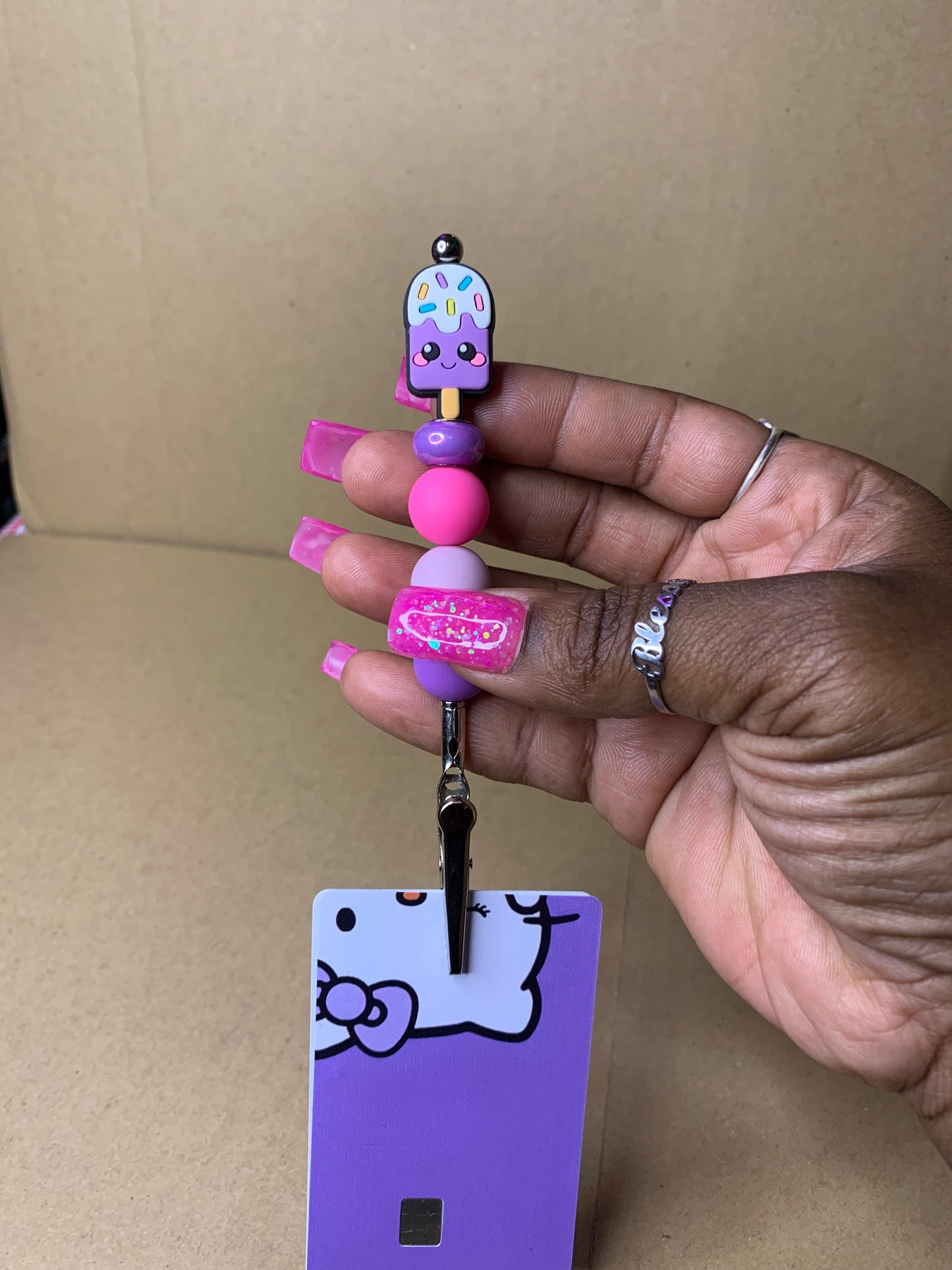 💅🏽Beaded & charmed ATM 🏧 card 💳 grabber