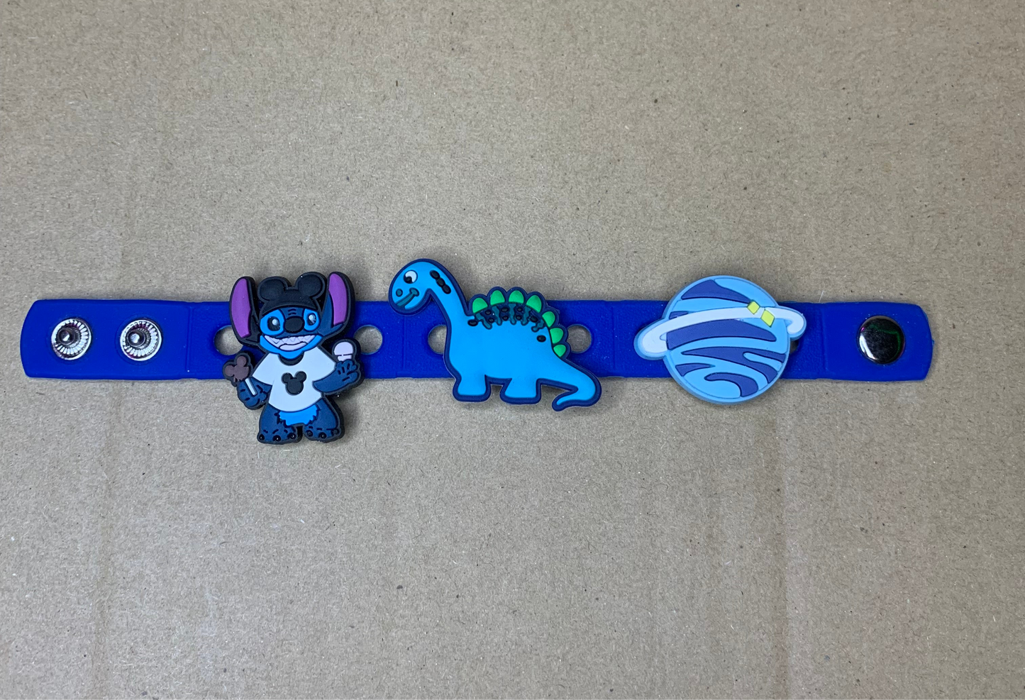 💙Kids silicone snap charm braclet💙