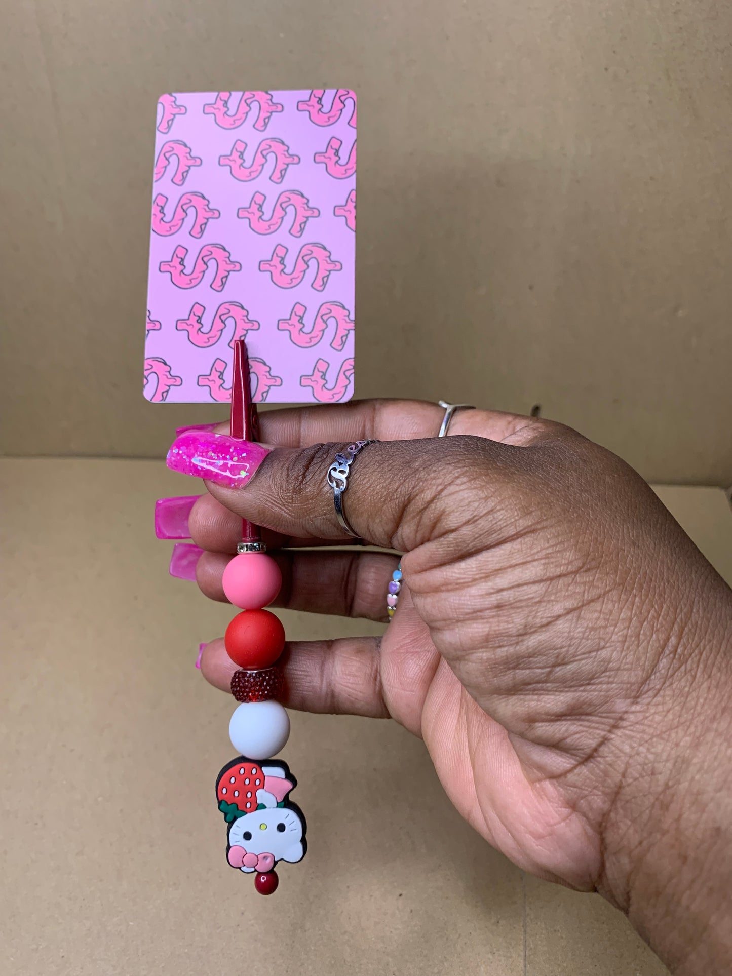 ❤️Beaded & charmed ATM 🏧 card 💳 grabber