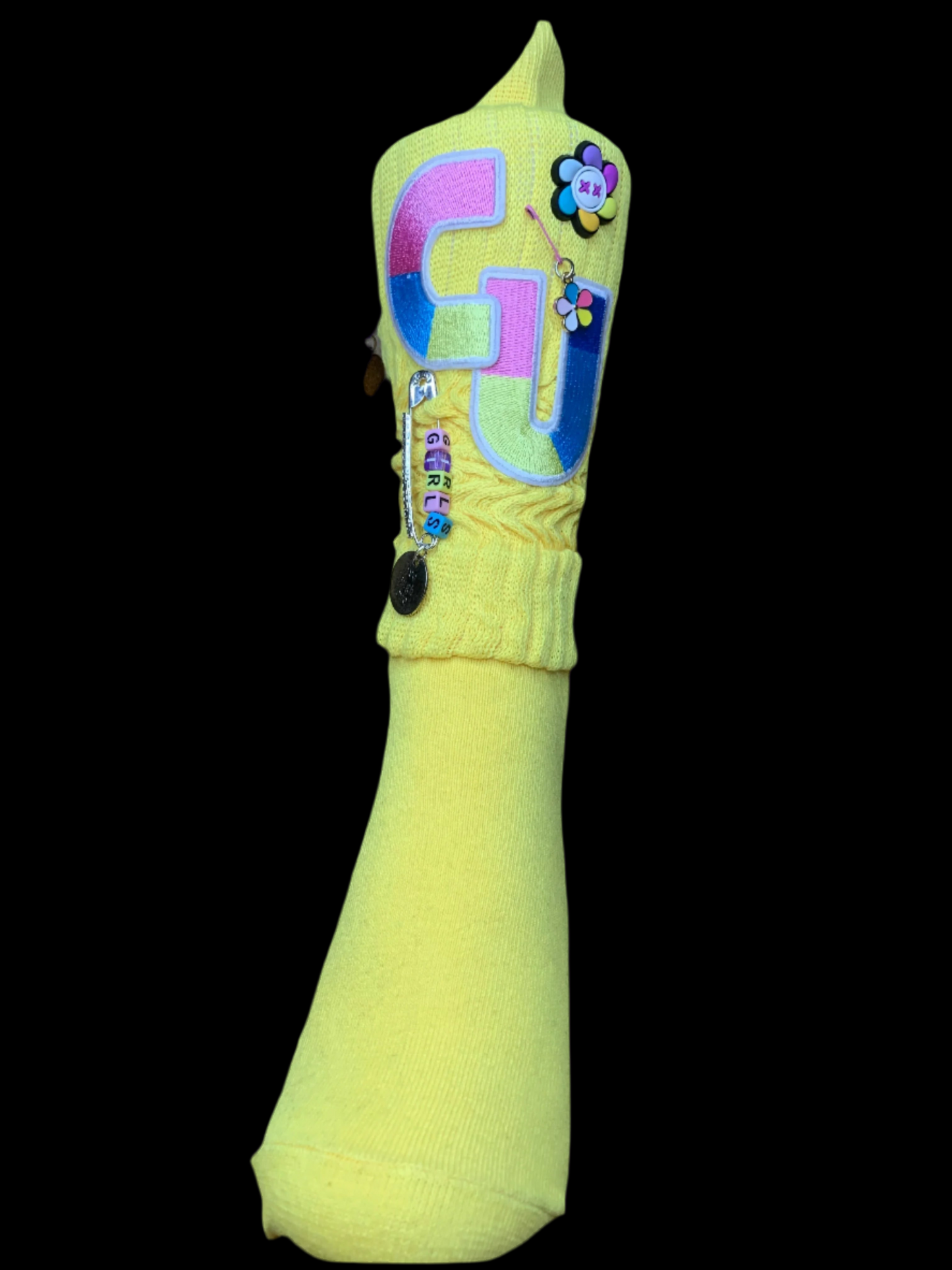 💛🩵SnapBack trucker hat🧢slouch socks🧦& charm bangles set