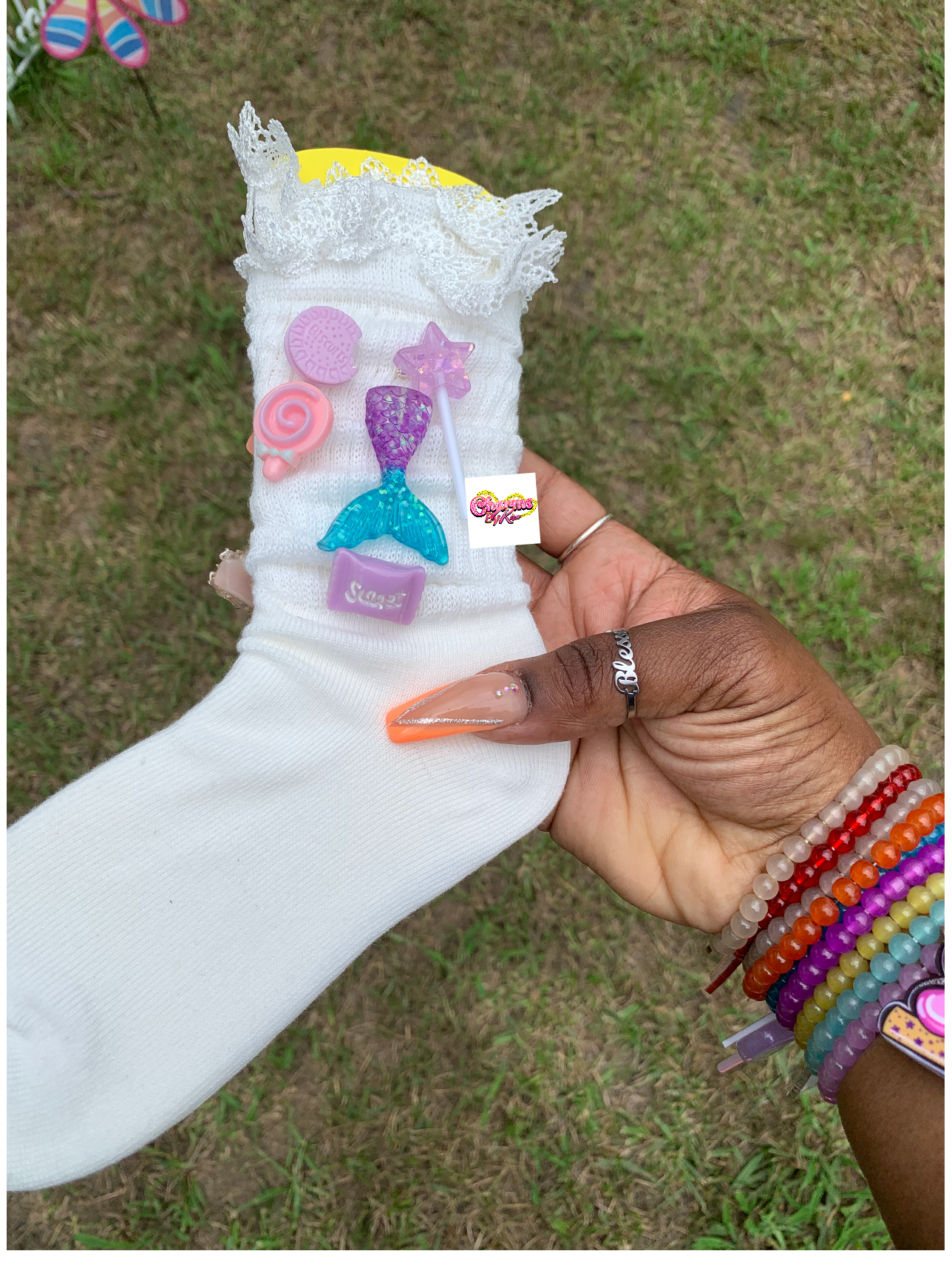 💜Kids charmed slouch socks🧦