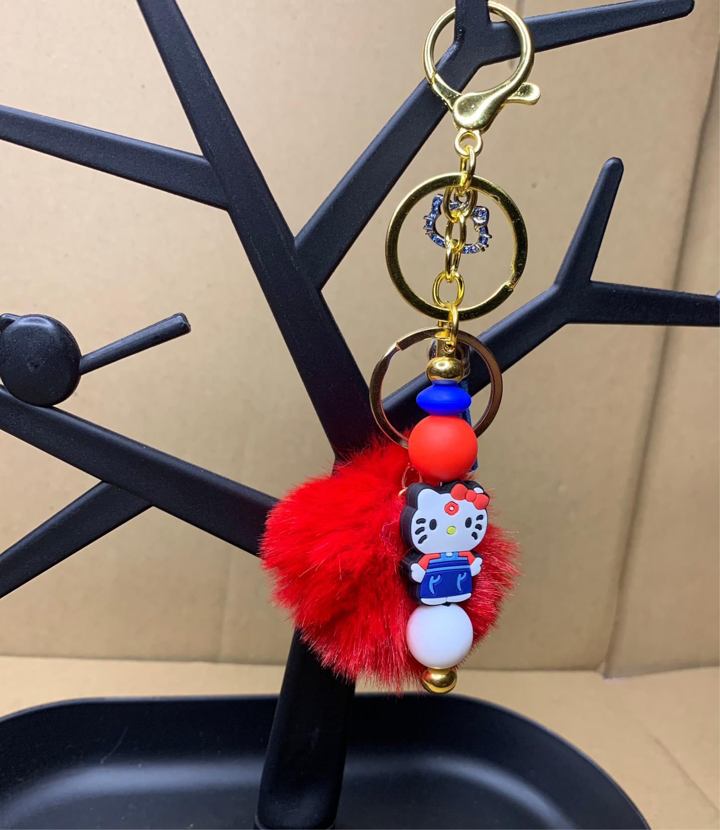 ❤️Beaded & charmed keychain🔑