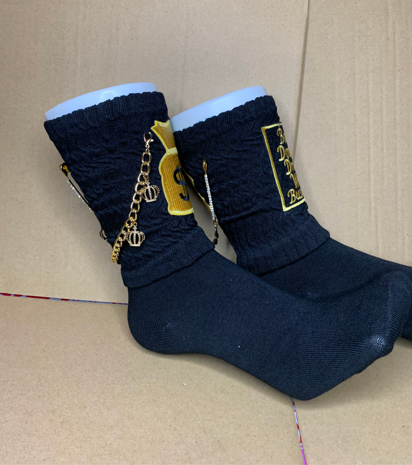 🖤Slouch socks🧦& SnapBack trucker hat🧢set