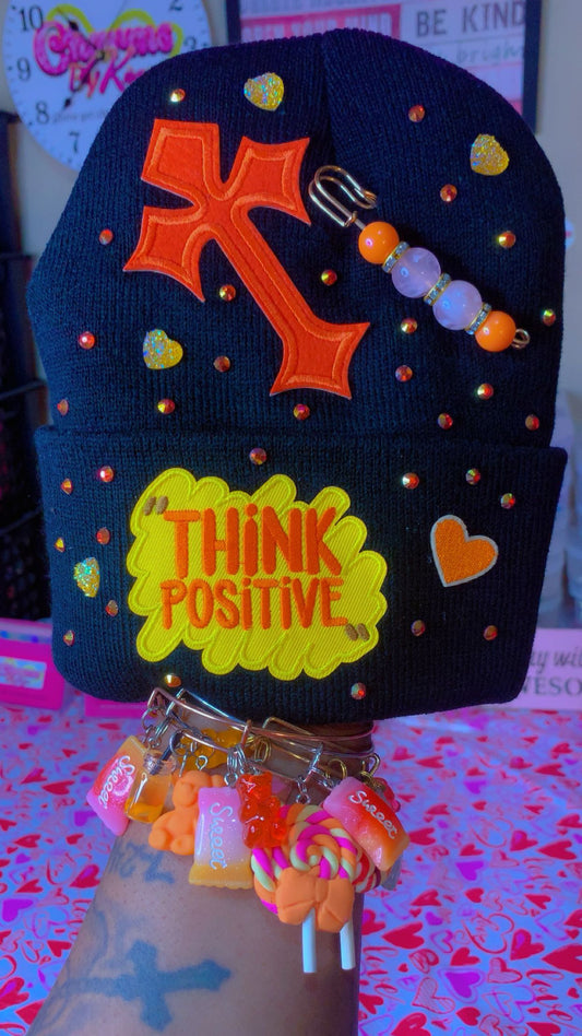 🧡🖤💛Beanie & bangle set